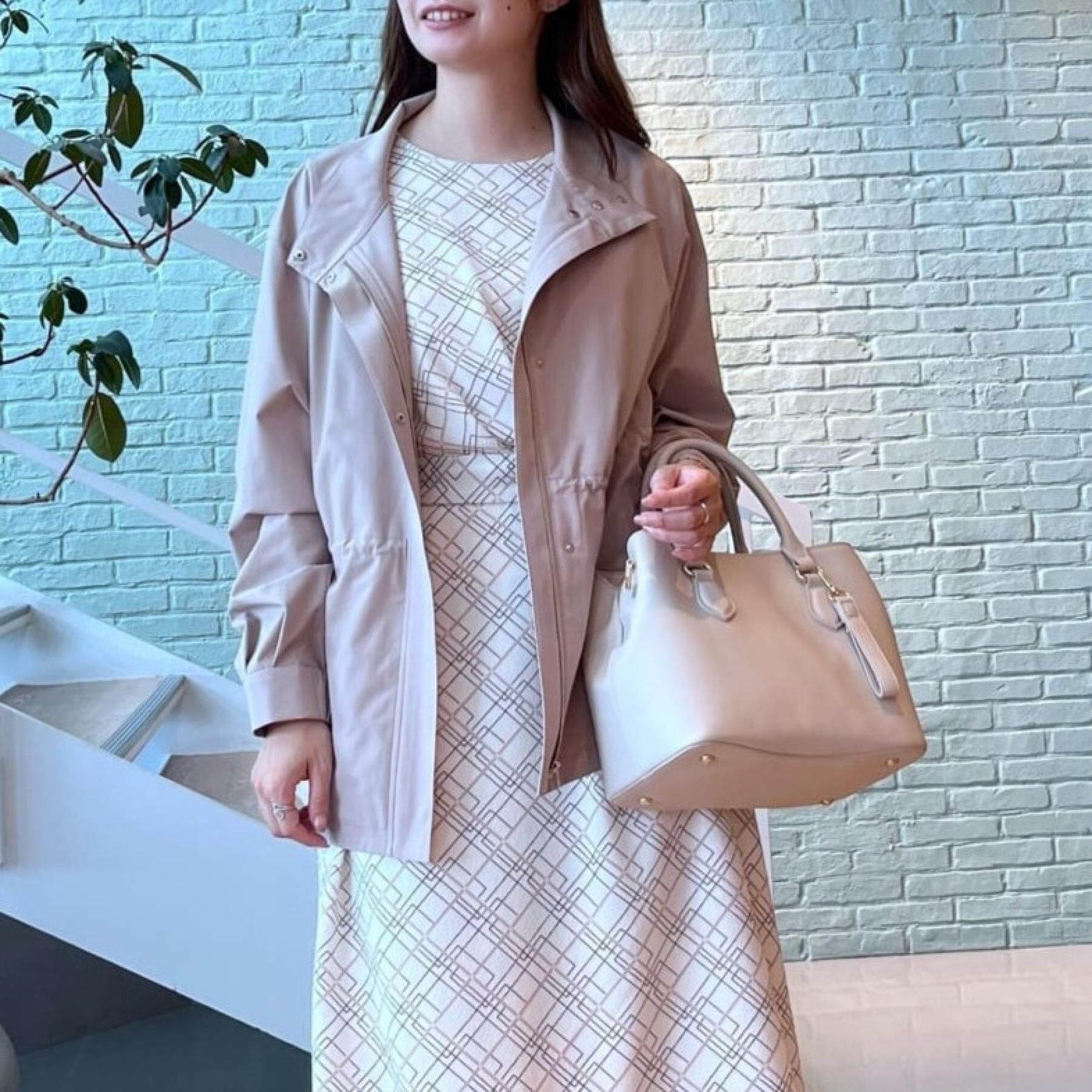 COUP DE CHANCE「【手洗い可／裏地なし／ウエスト絞り可】スタンド衿ブルゾン」|ブルゾン・スタジャン|