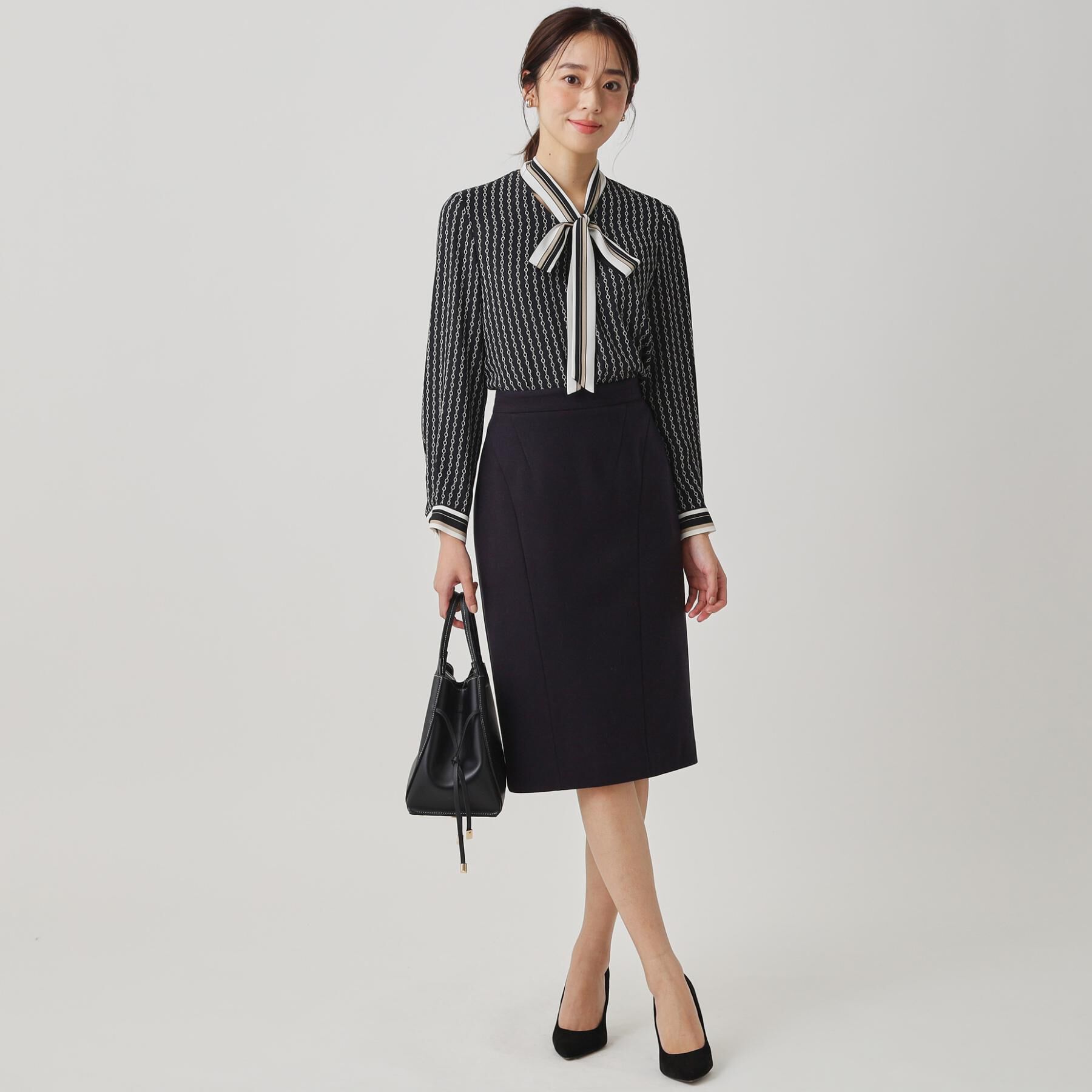 COUP DE CHANCE「【手洗い可／日本製】チェーン柄ブラウス」|シャツ・ブラウス|