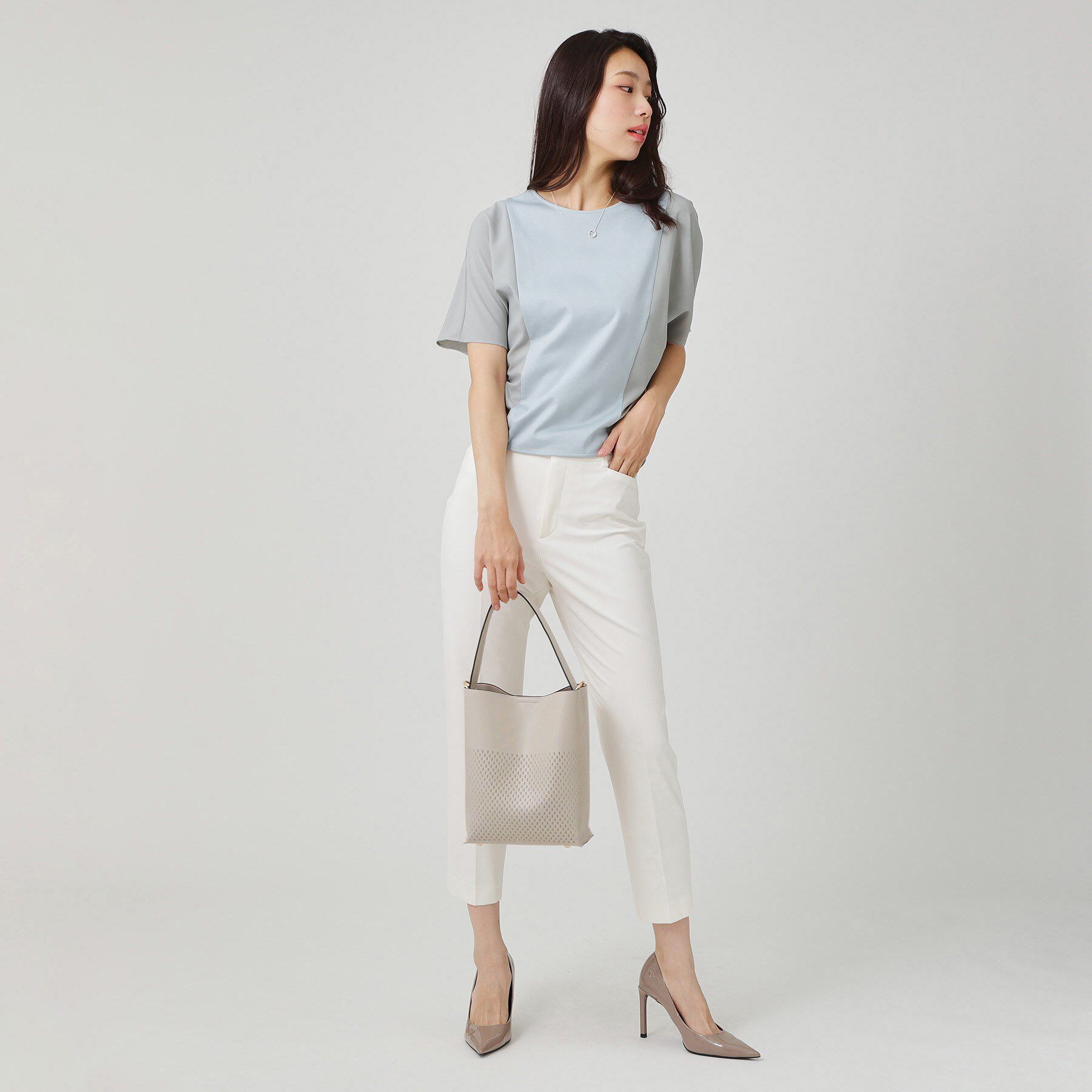 COUP DE CHANCE「2WAYパンチングトート／バケツ型／ミニポーチ付き／軽量」|トートバッグ|