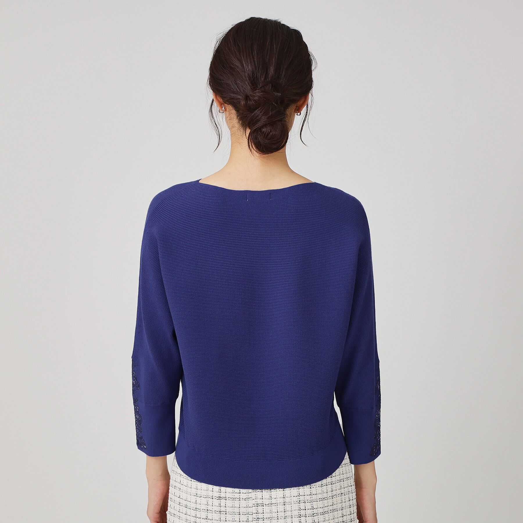 COUP DE CHANCE「【手洗い可】オーガンジー刺しゅうニットトップス」|ニット・セーター|