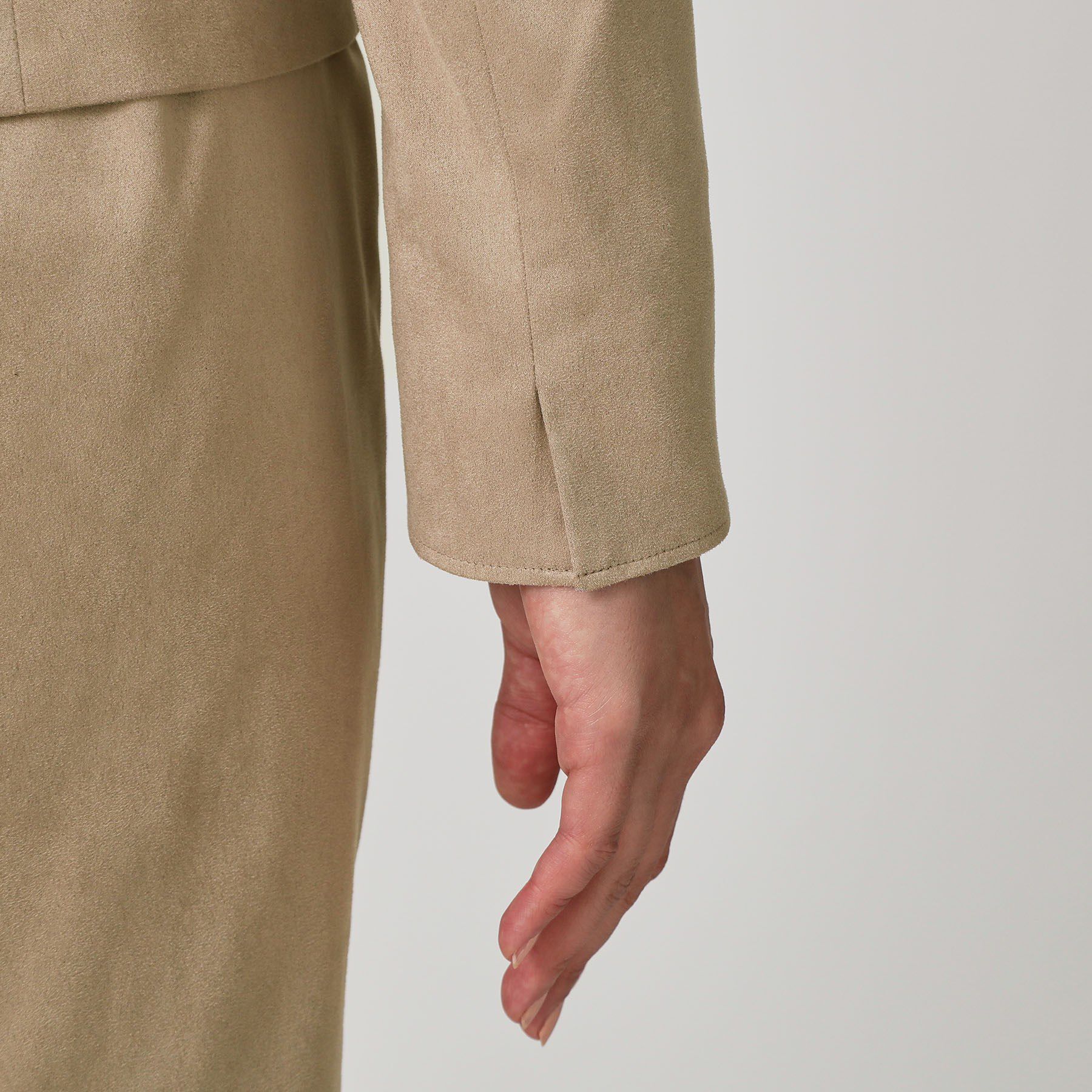 COUP DE CHANCE「【手洗い可／日本製】スェード調ノーカラージャケット」|ノーカラージャケット|