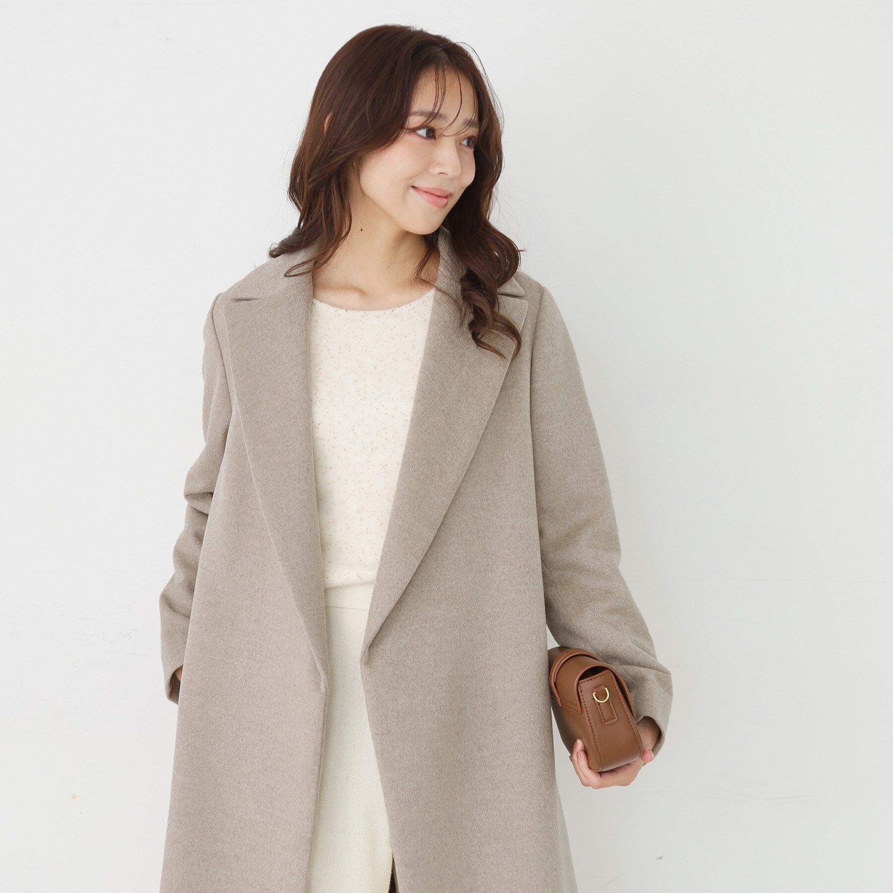 COUP DE CHANCE「【カシミヤ100％／日本製】ロングガウンコート」|チェスターコート|