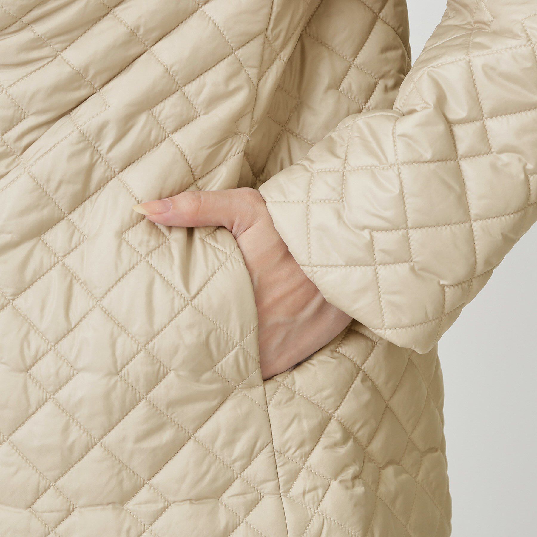 COUP DE CHANCE「【軽い着心地】中綿キルトジャケット」|ノーカラージャケット|