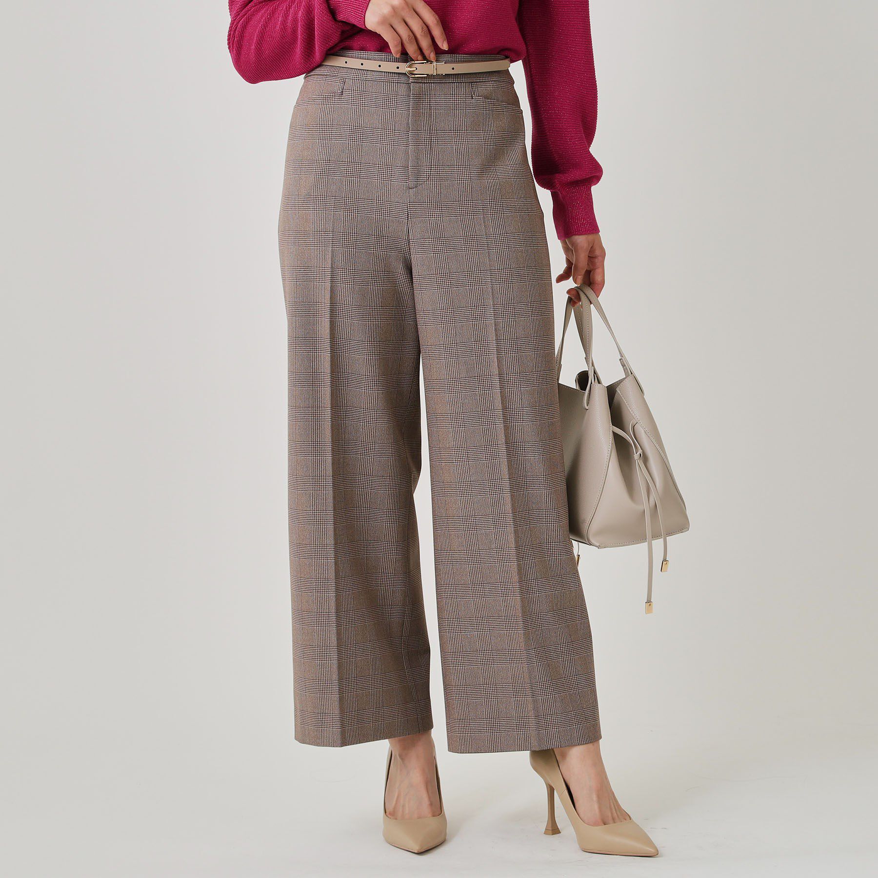 COUP DE CHANCE「【手洗い可】ストレートワイドパンツ」|その他|ブラウン(243)