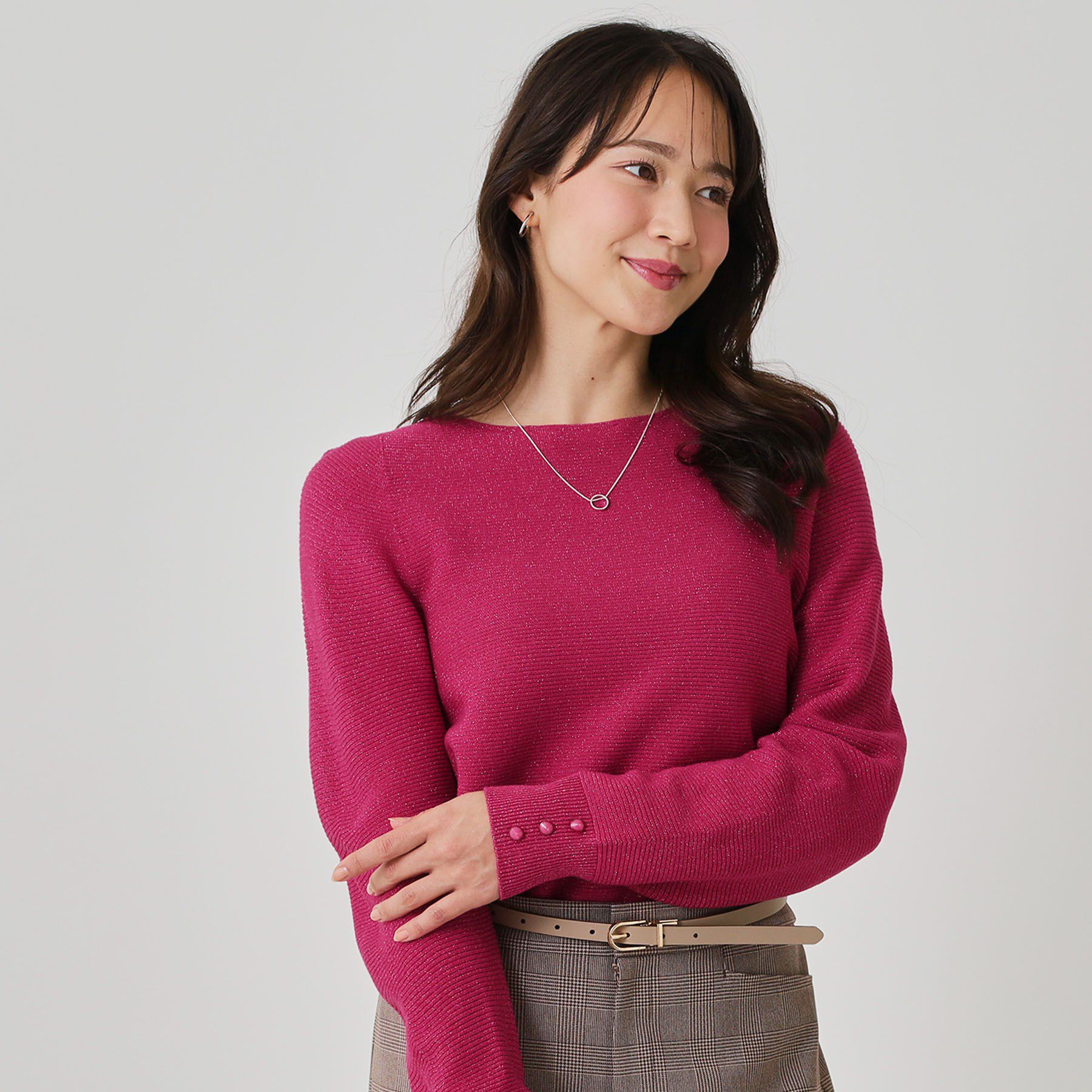 COUP DE CHANCE「【手洗い可／日本製／ホールガーメント】ラメ混ドルマンニットトップス」|ニット・セーター|