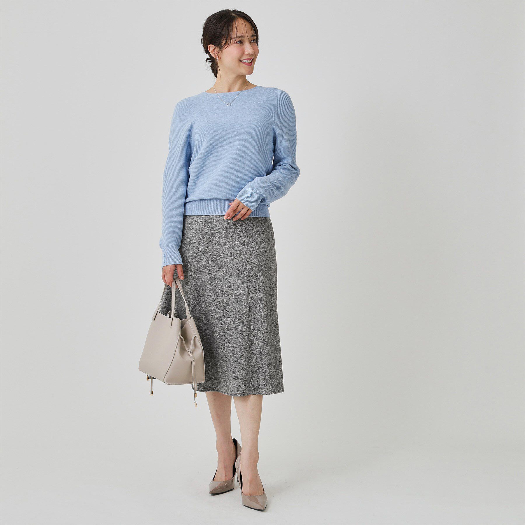 COUP DE CHANCE「【日本製】ラメ混ツイードフレアースカート」|スカート|