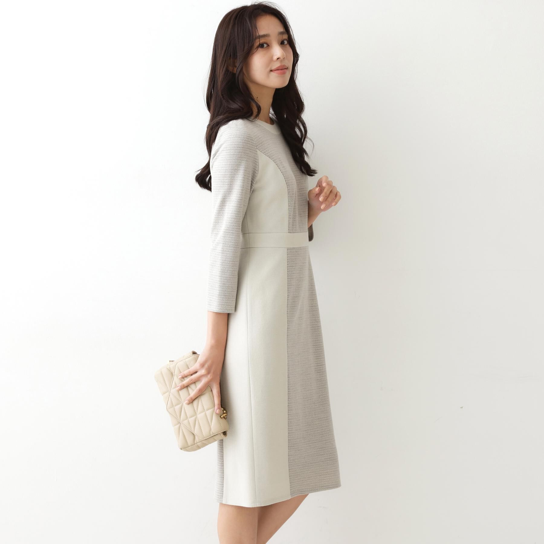 COUP DE CHANCE「【日本製／ラメ混】ジャージ素材タイトシルエットワンピース」|ワンピース|