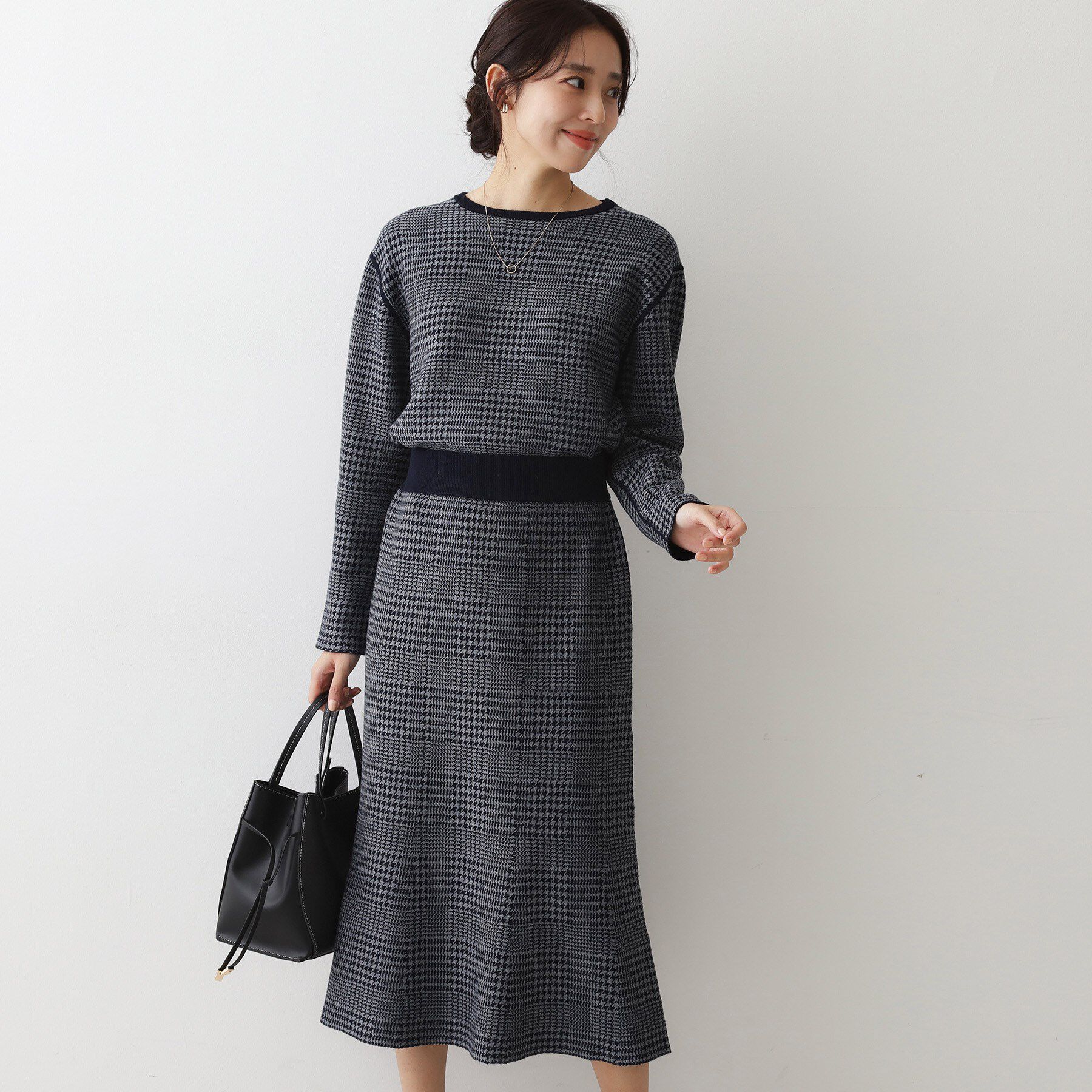 COUP DE CHANCE「【手洗い可／リバーシブル】トップス＆スカート セットアップ」|スーツ|ネイビー(294)