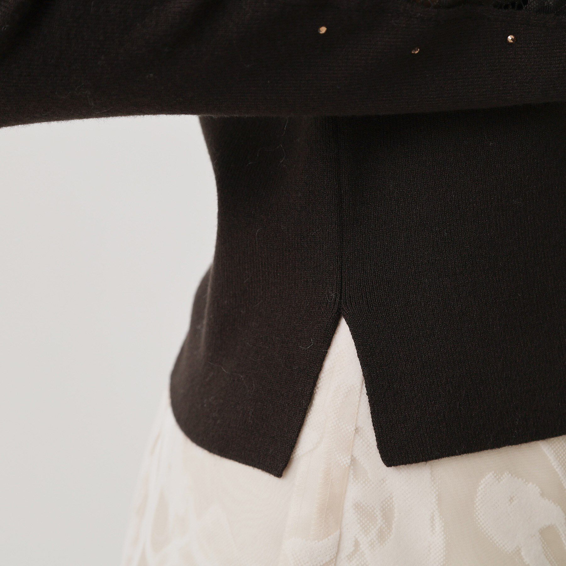 COUP DE CHANCE「【手洗い可】袖口レースコンパクトニット」|ニット・セーター|