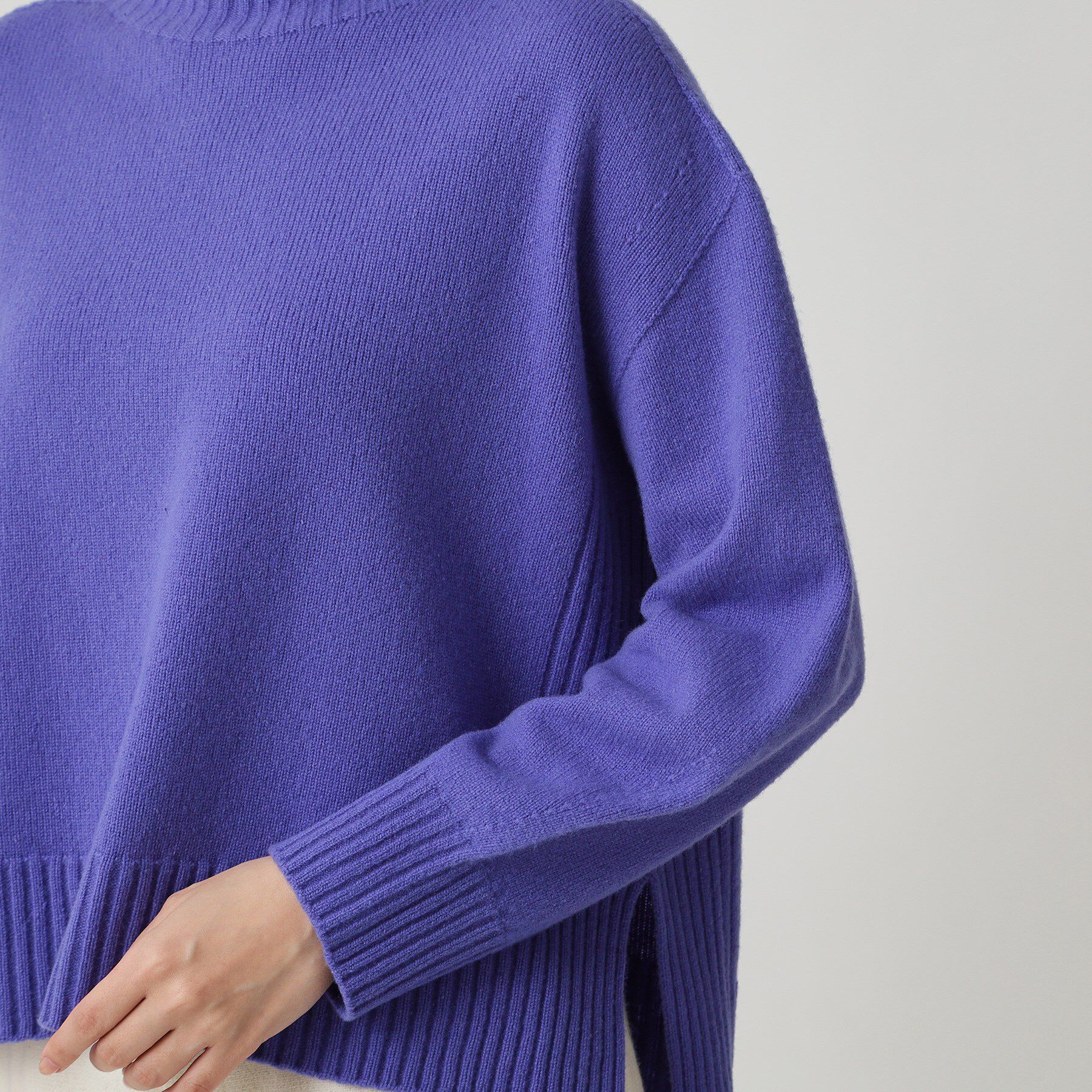 COUP DE CHANCE「【手洗い可／日本製／カシミヤ混】ミドルゲージのハイネックニットトップス」|ニット・セーター|