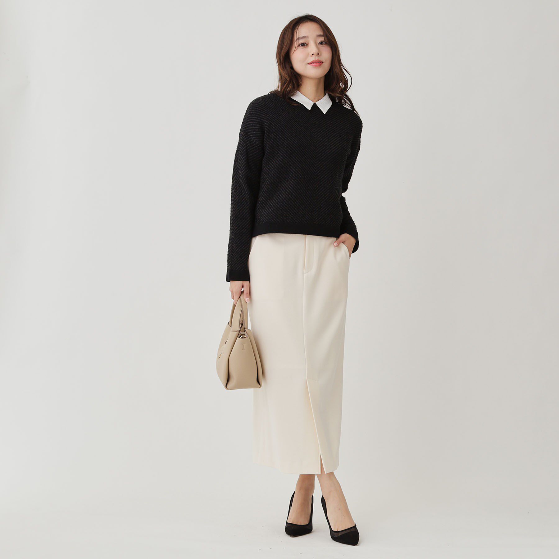 COUP DE CHANCE「【手洗い可】ジャガートニットトップス」|ニット・セーター|