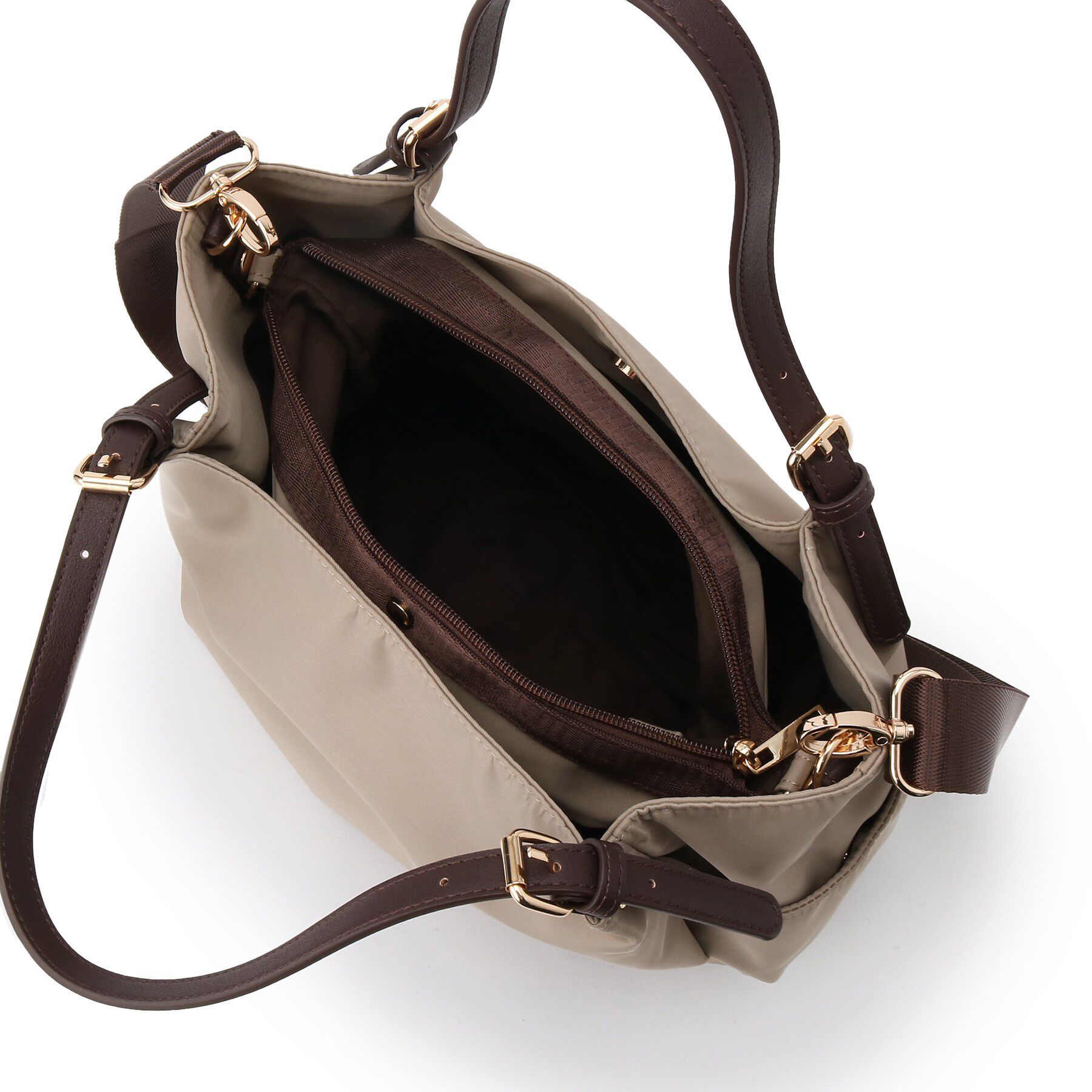 Reflect「【しっかり収納／小旅行に◎／インナーバッグ入り／ショルダー付き】3WAYデザインバッグ」|ショルダー・メッセンジャー|