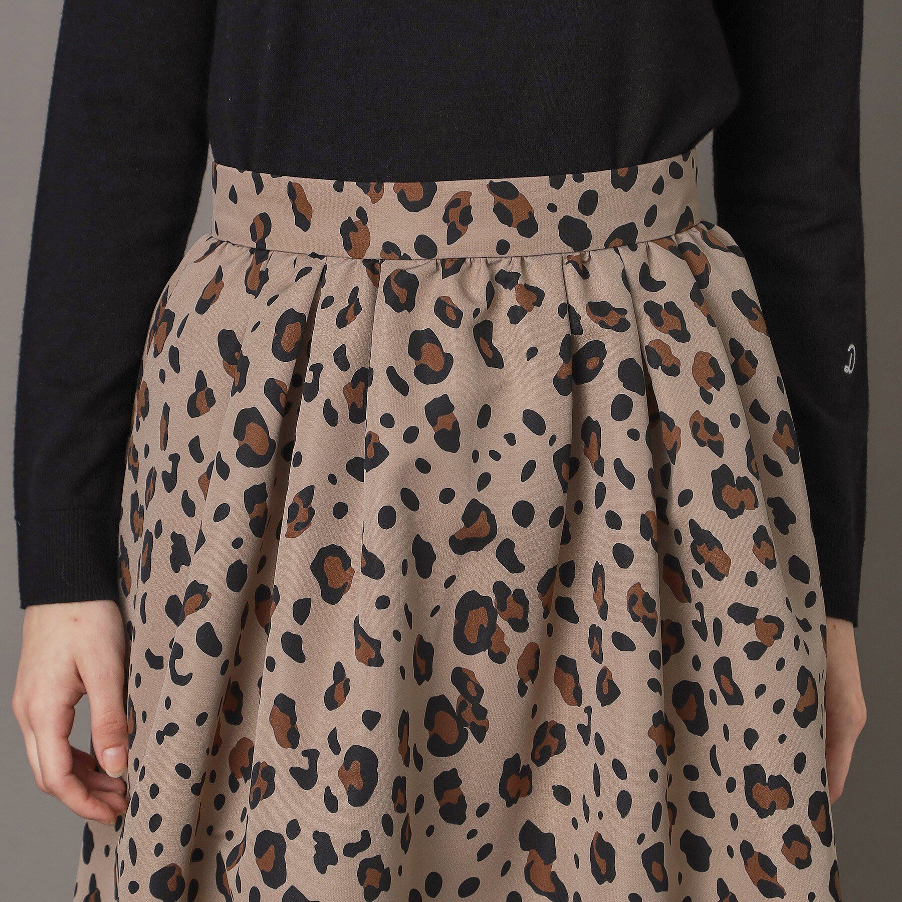 DRESSTERIOR「レオパードタックボリュームスカート」|スカート|