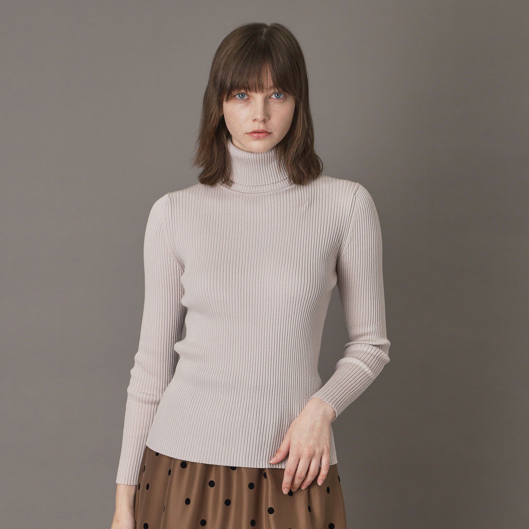 DRESSTERIOR「【CLASSY.12月号掲載】シルクブレンドメリノウールリブプルオーバー」|ニット・セーター|