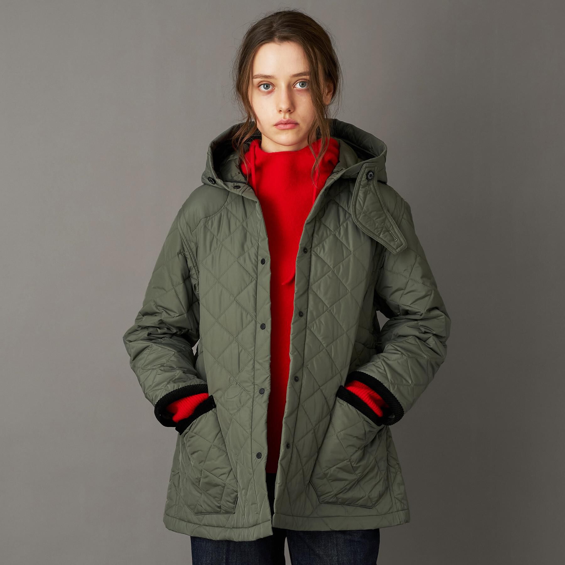 DRESSTERIOR「【otonaMUSE 11月号掲載】レインキルティングブルゾン」|ブルゾン・スタジャン|オリーブグリーン(0