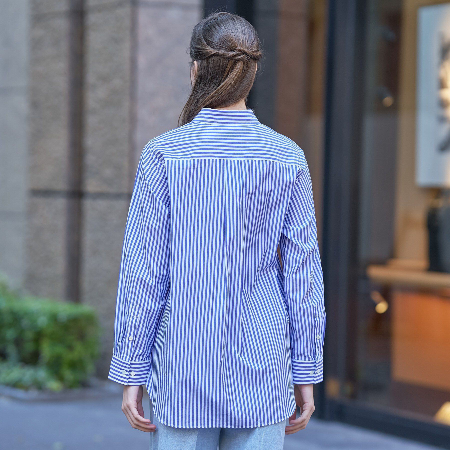 DRESSTERIOR「オーバーシルエットストライプシャツ」|シャツ・ブラウス|