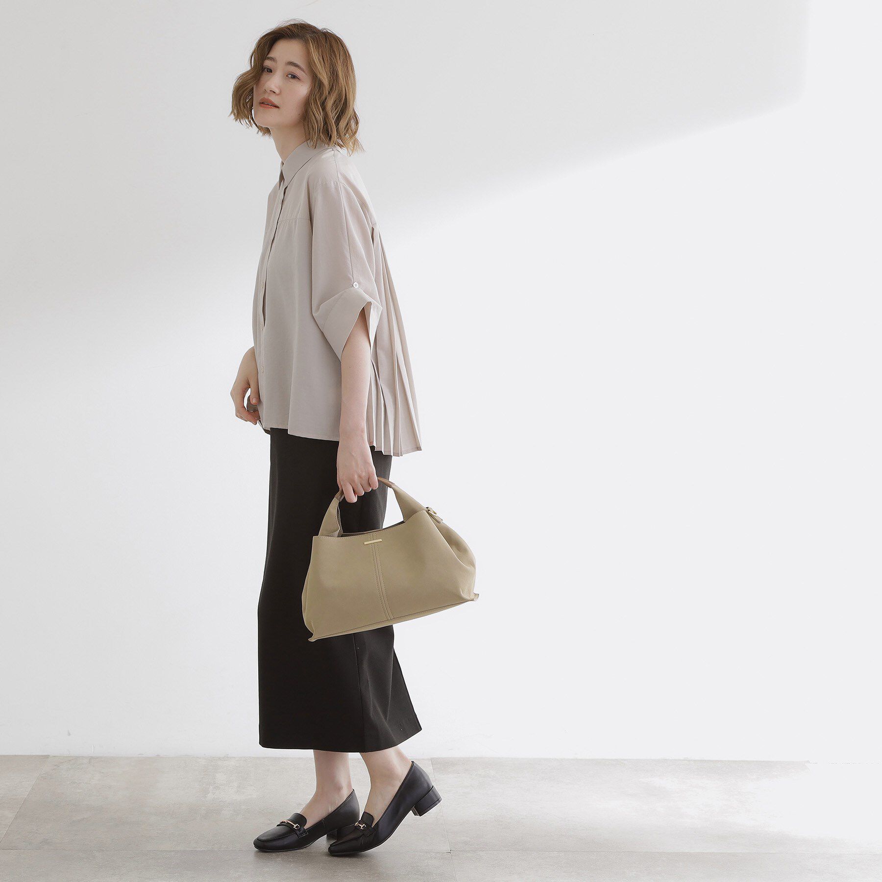 grove「タックハンドル2WAYトート」|トートバッグ|