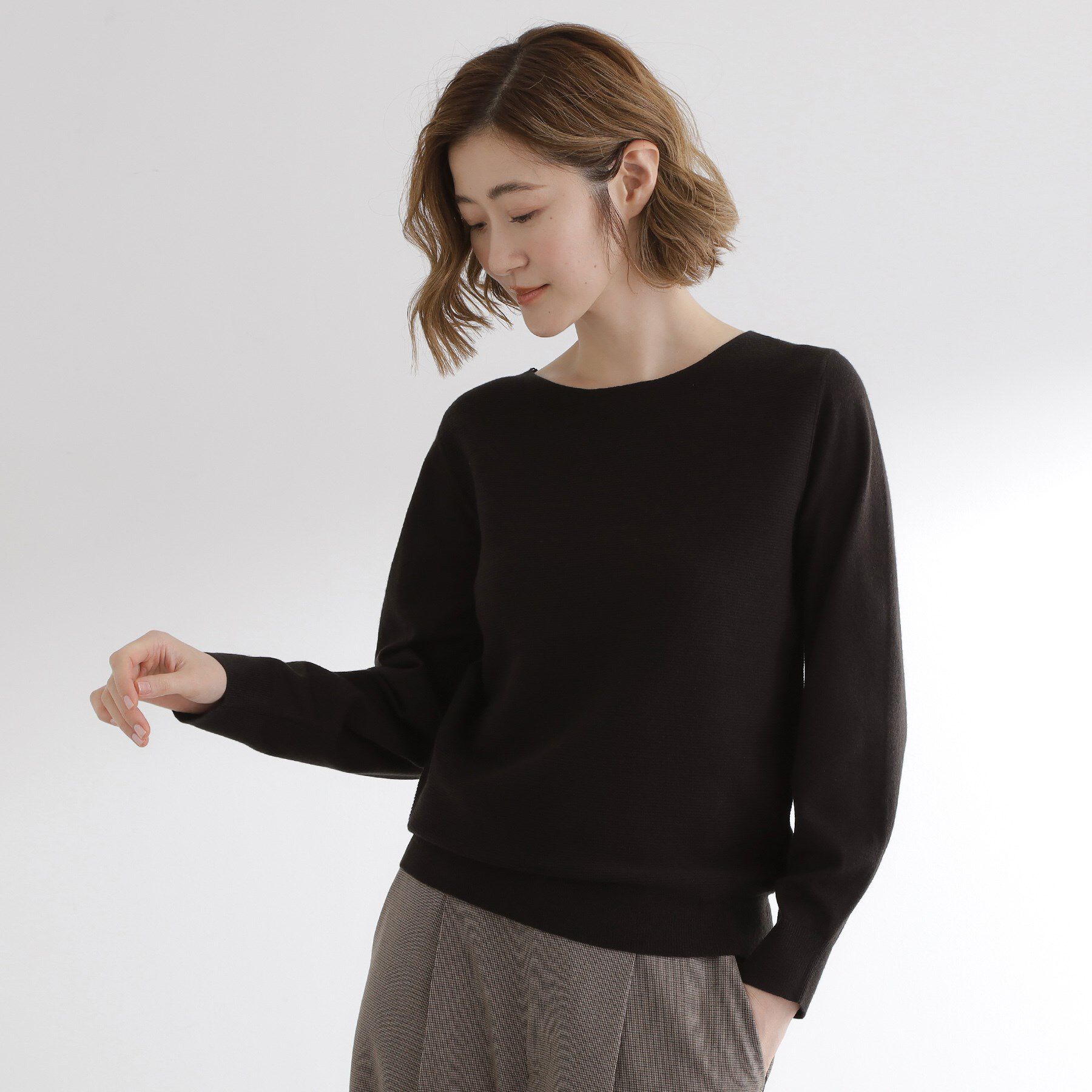 grove「【最終お値下げ！】ガーターボートネックプルオーバー【洗える/毛玉軽減】」|ニット・セーター|