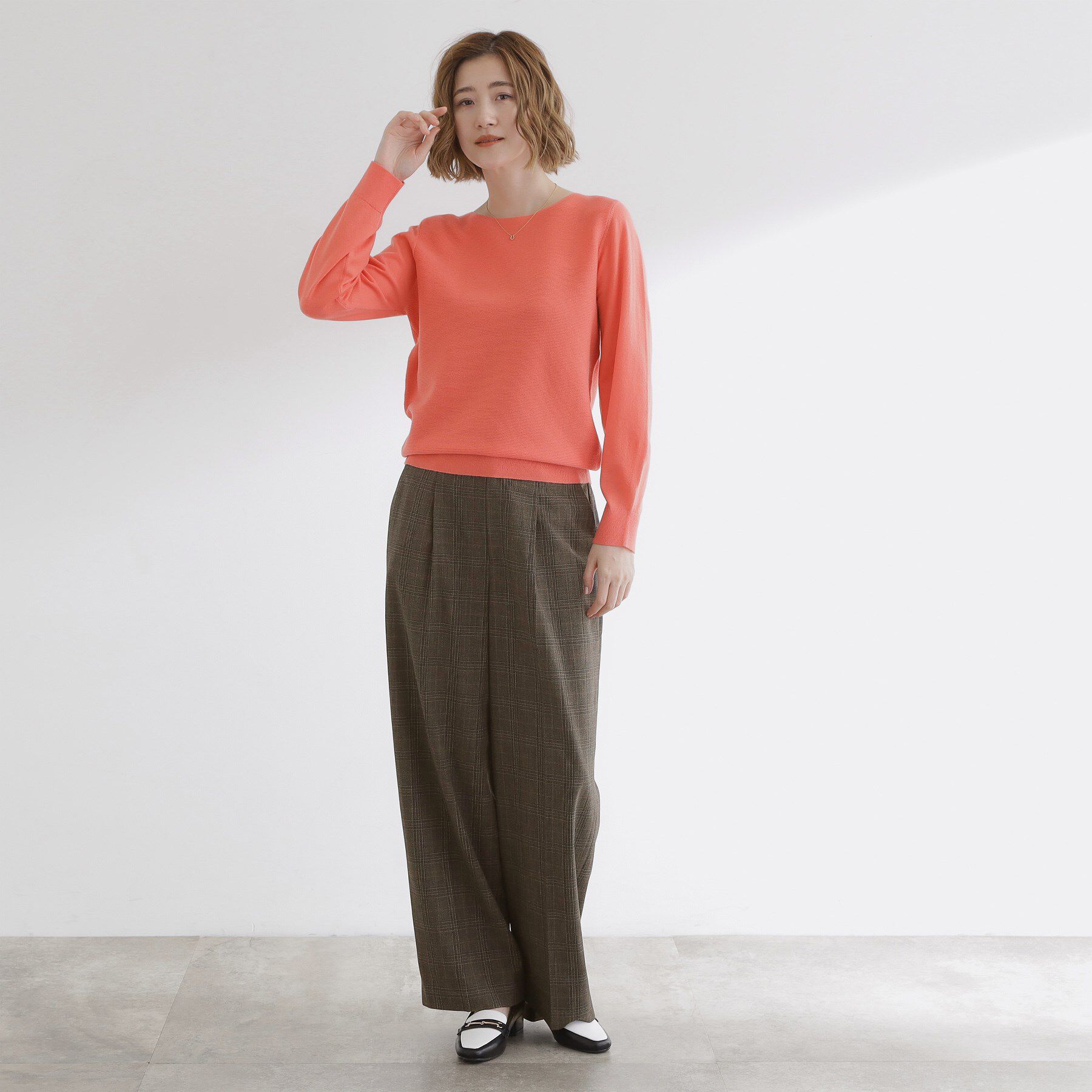 grove「【洗える】毎日履きたいチェックワイドパンツ」|その他|