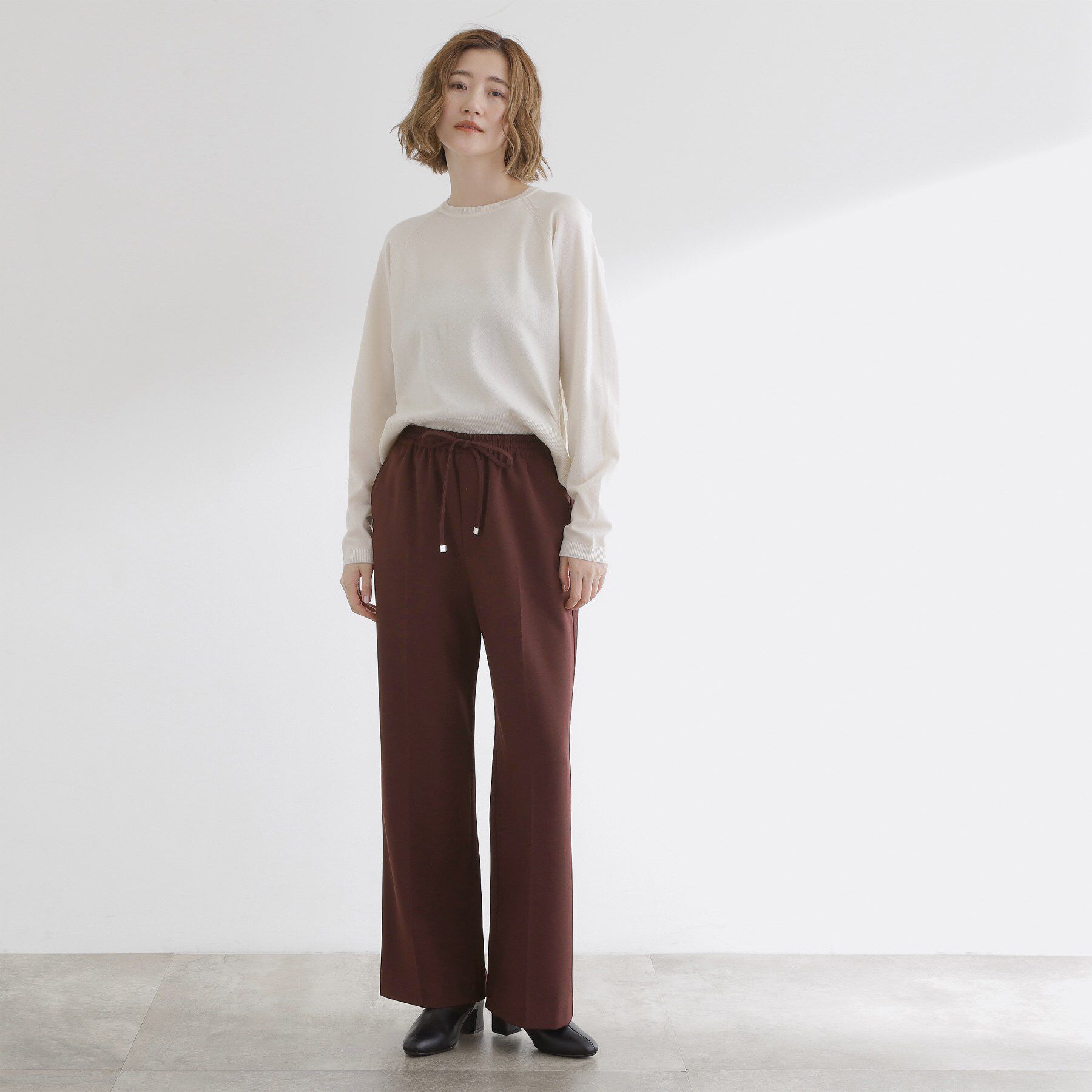 grove「すっきりもリラックスも叶える　ウエストイージー美脚フレアパンツ」|その他|