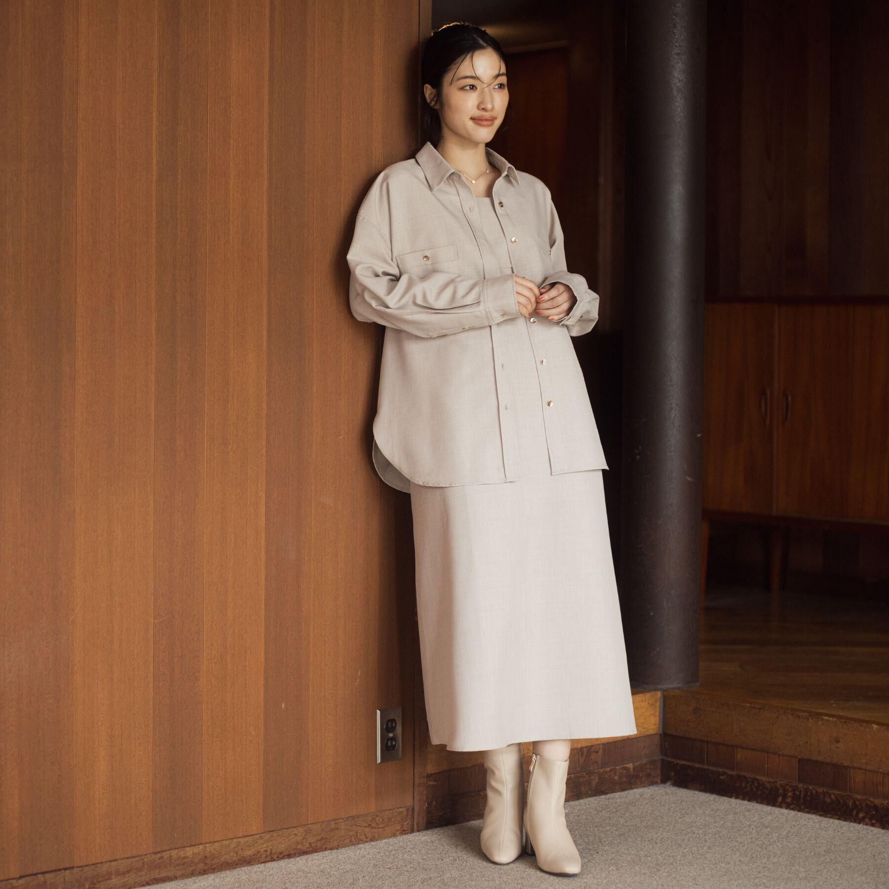 grove「【カセット服/選べる着丈】洗濯機で洗えるオーバーシャツ」|シャツ・ブラウス|