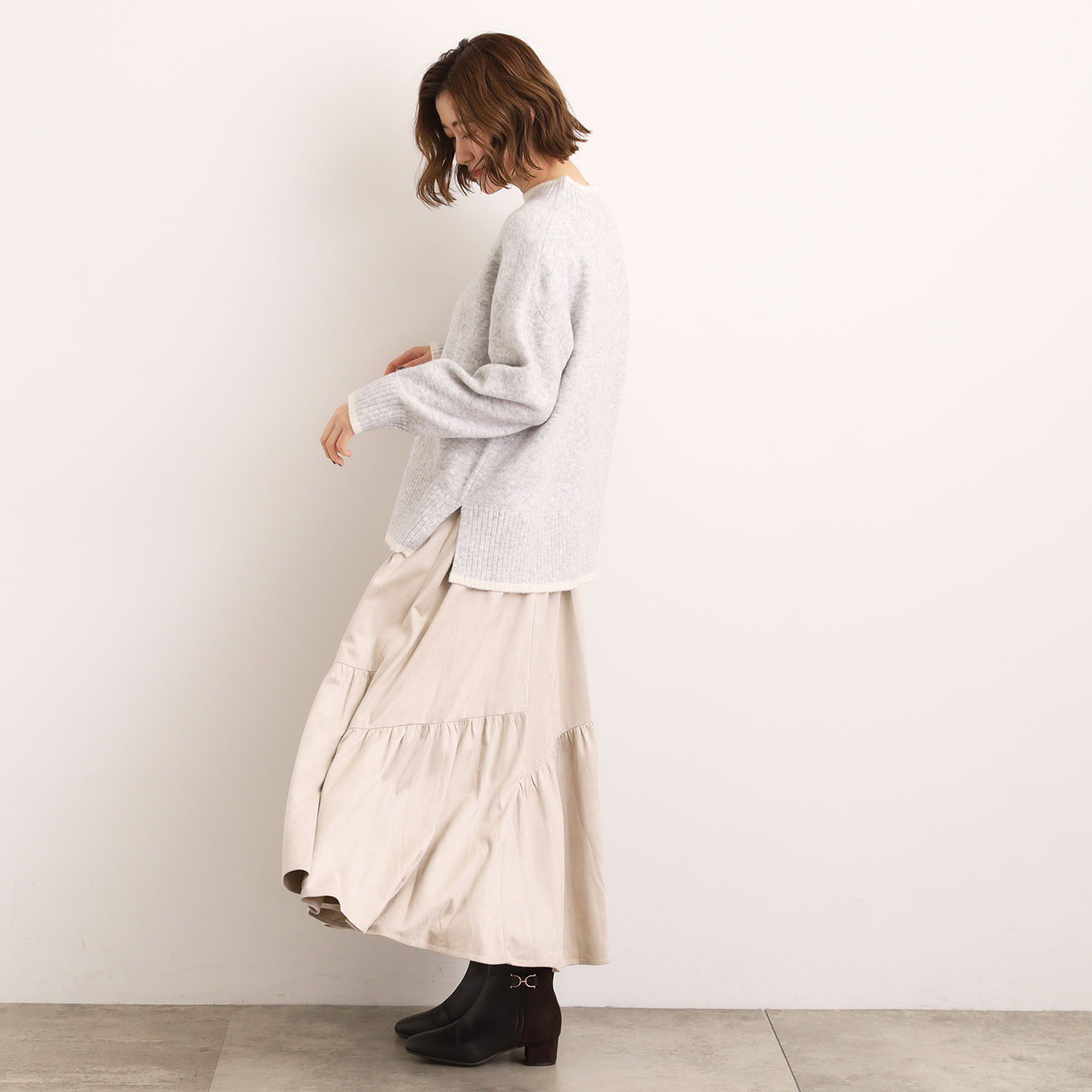 grove「【洗える】ふんわりウール混オーバーサイズニット」|ニット・セーター|