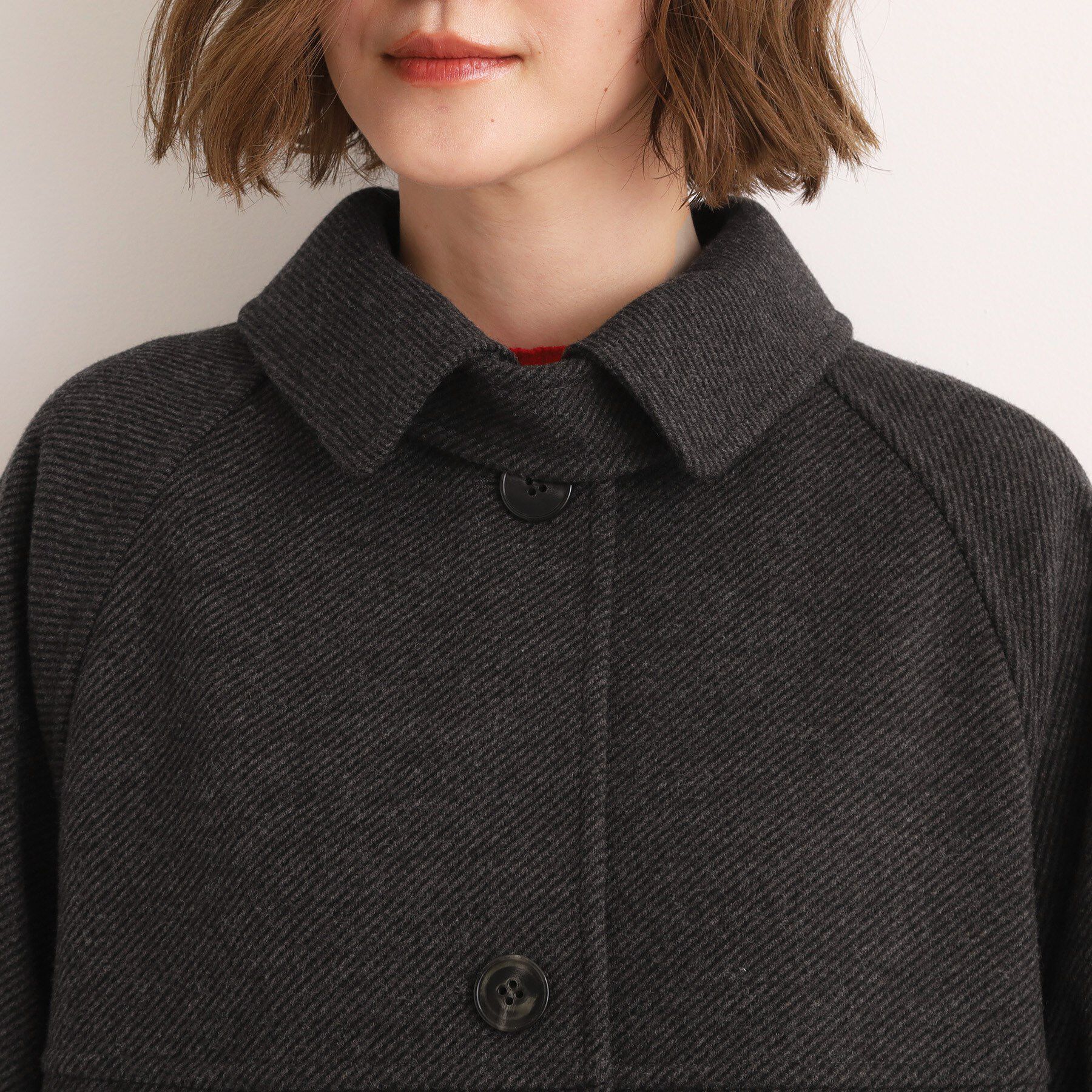 grove「クラシカルな佇まい 大人のステンカラーロングコート」|ステンカラーコート|