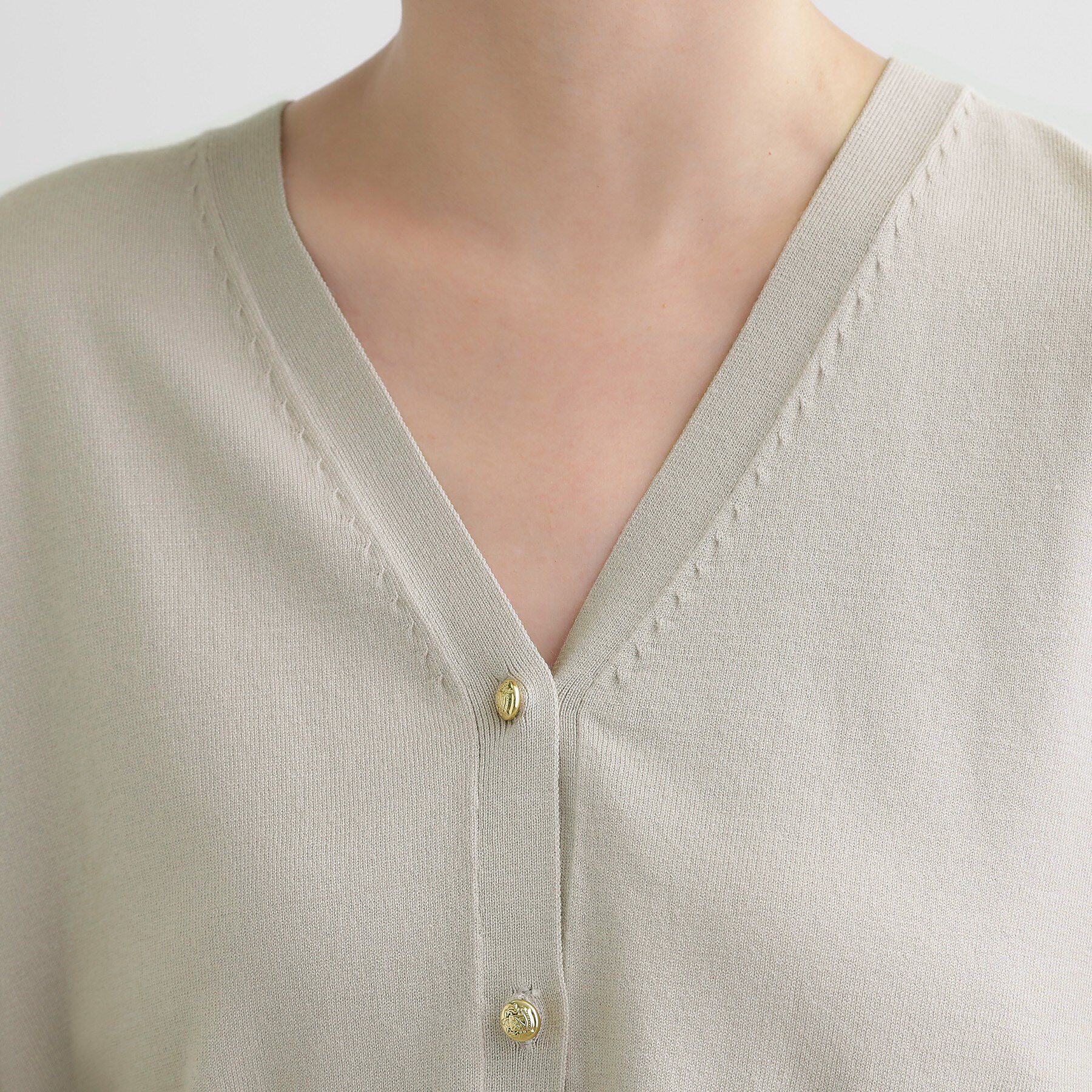 grove「【アンサンブル対応】金ボタンVネックカーディガン」|カーディガン|