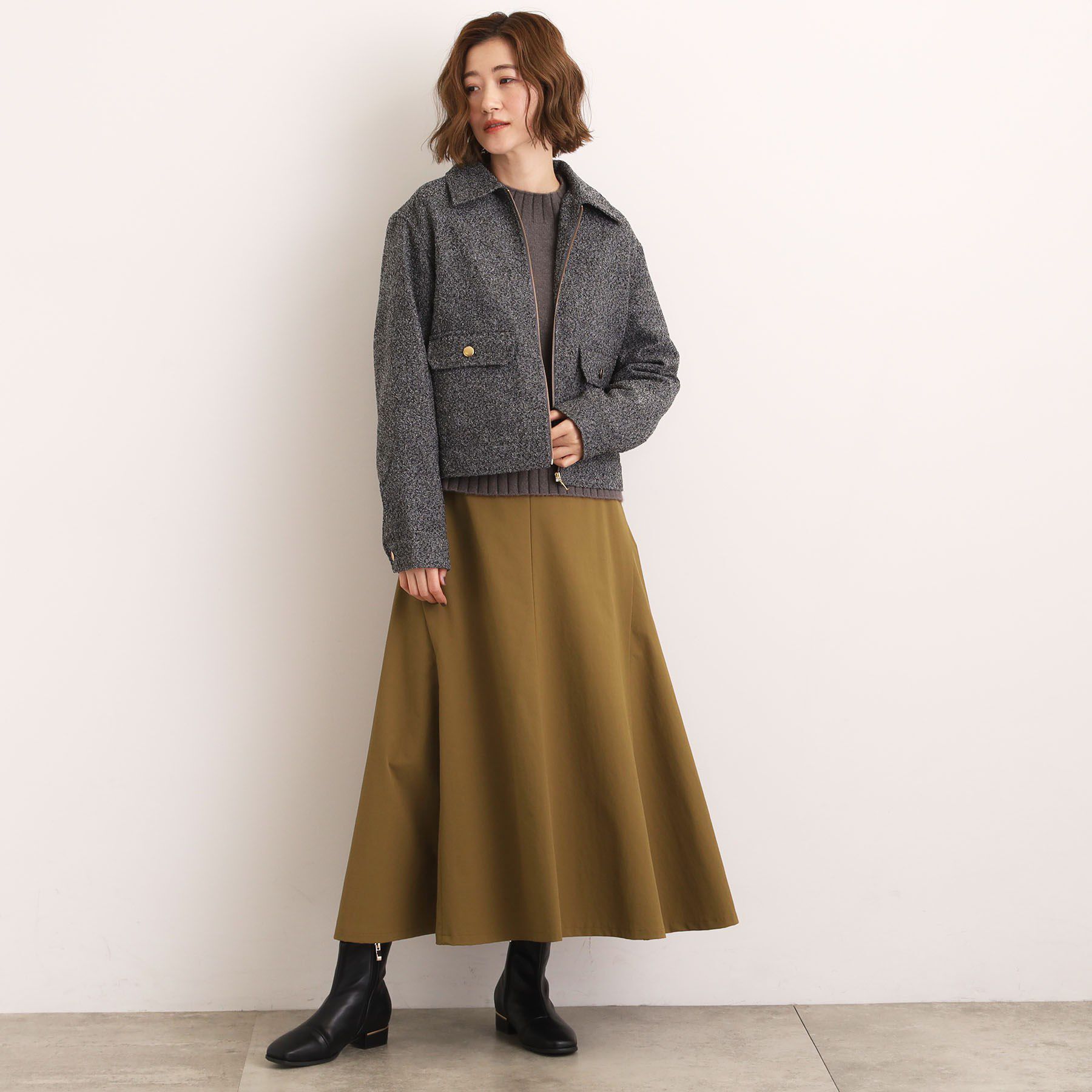 grove「カジュアルに羽織れる、大人のツイードトラックジャケット」|ブルゾン・スタジャン|