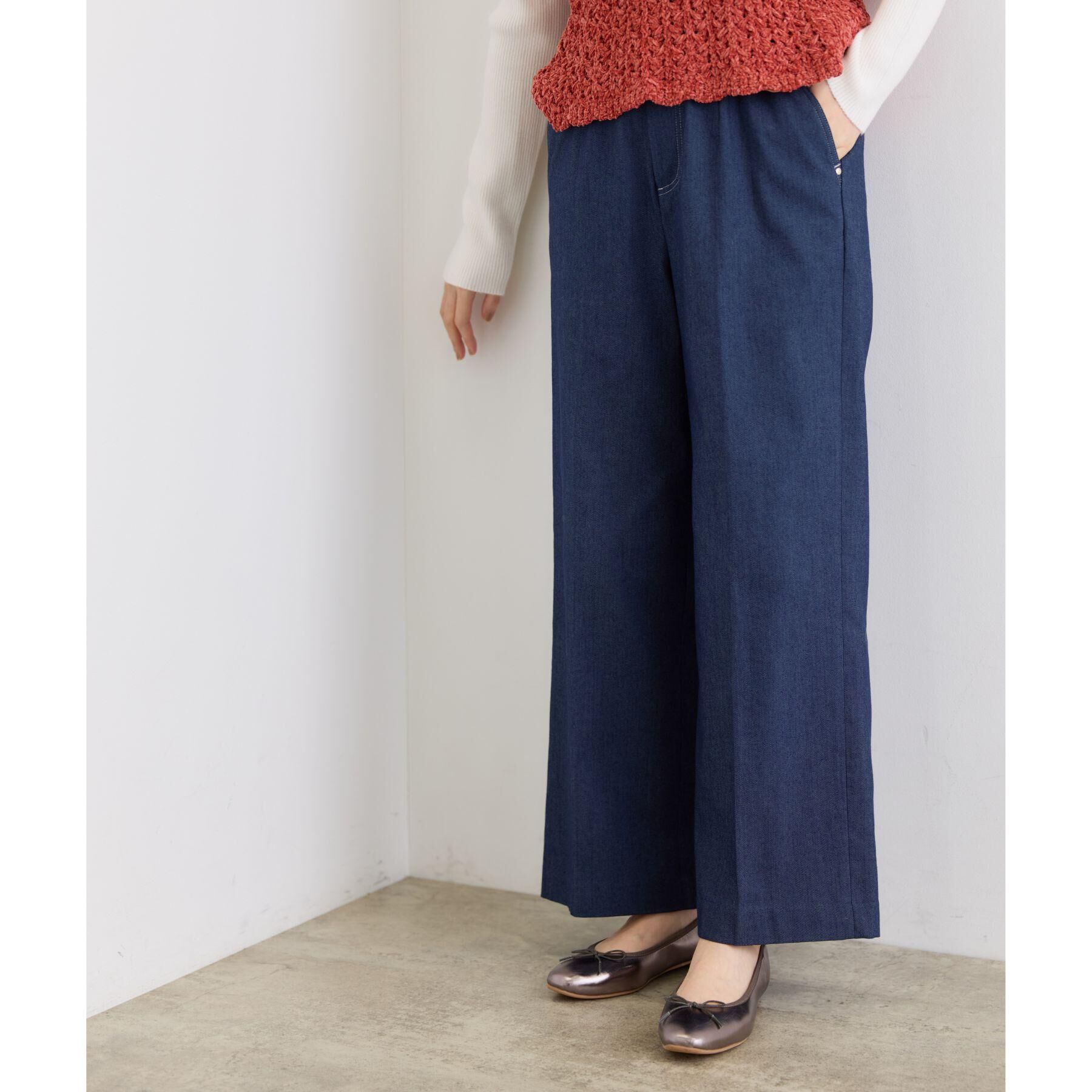 grove「【あったか裏起毛】デニムライクストレートワイドパンツ」|その他|デニムライク(094