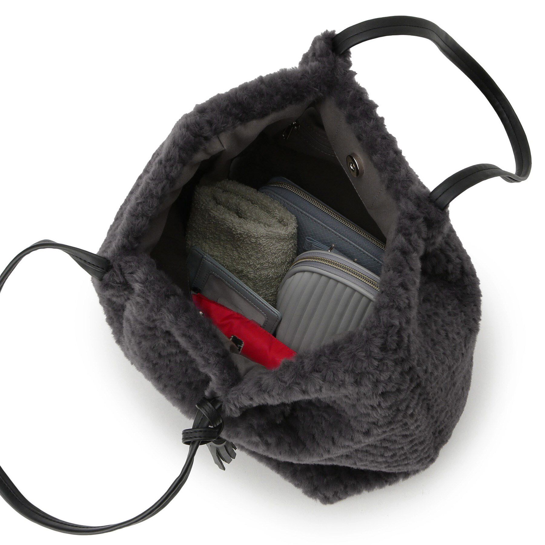 grove「ポコポコエコファータッセルトート」|トートバッグ|