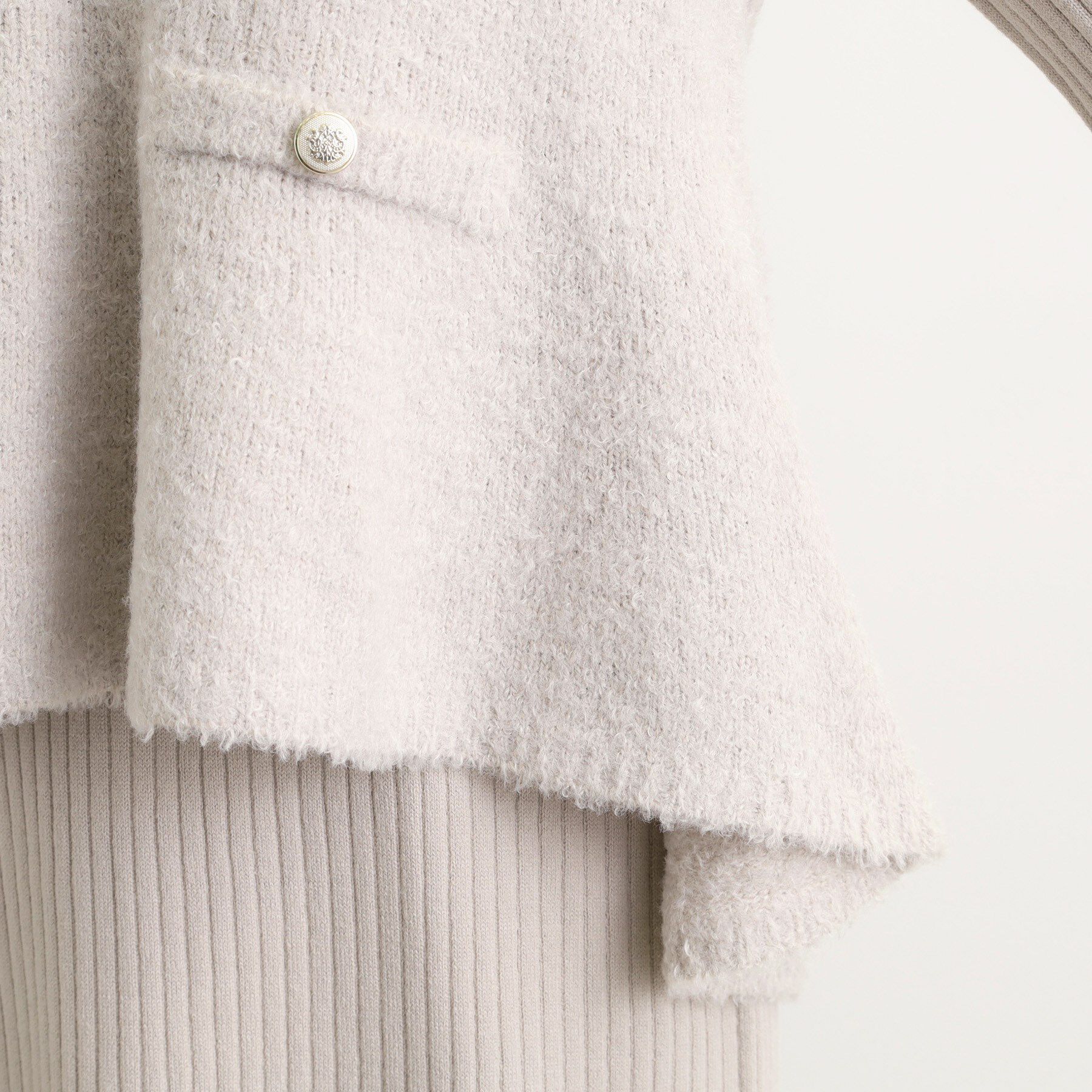 grove「【2点SET/体型カバー】一枚で決まる、ペプラムベスト&times;ニットワンピース」|ワンピース|