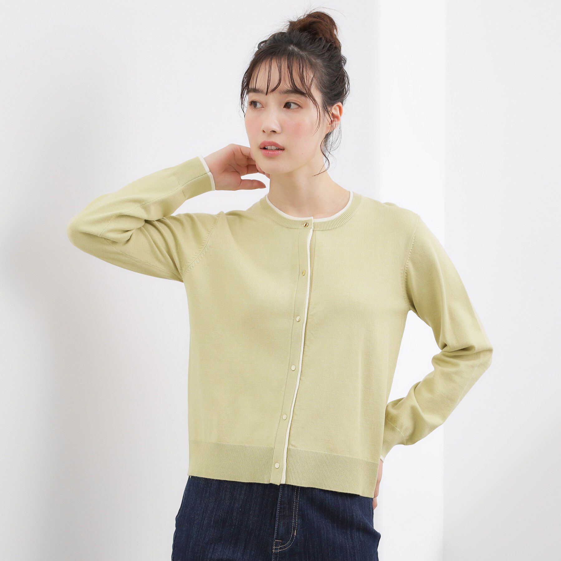 grove「レイヤード風配色カーディガン」|カーディガン|