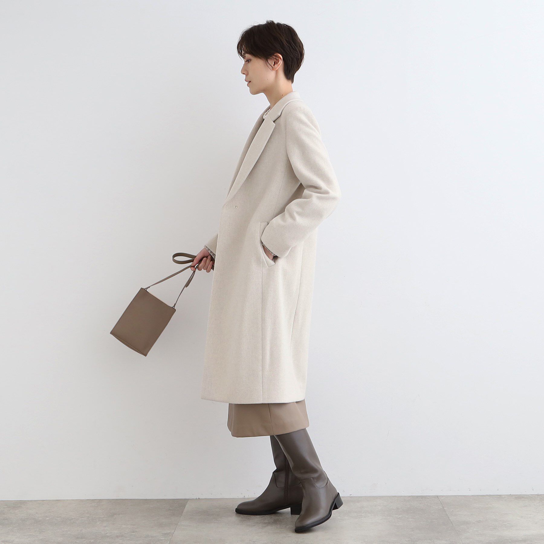 INDIVI「【定番人気！/名品コート/日本製】ウール100%チェスターコート」|チェスターコート|