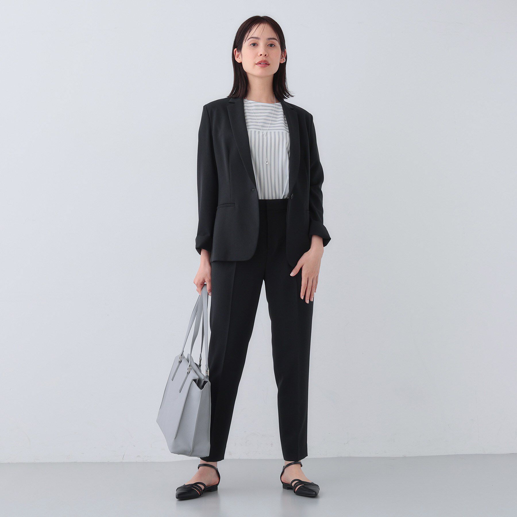 INDIVI「【定番スーツ／UVケア／洗える】ウール調テーラードジャケット」|スーツ|