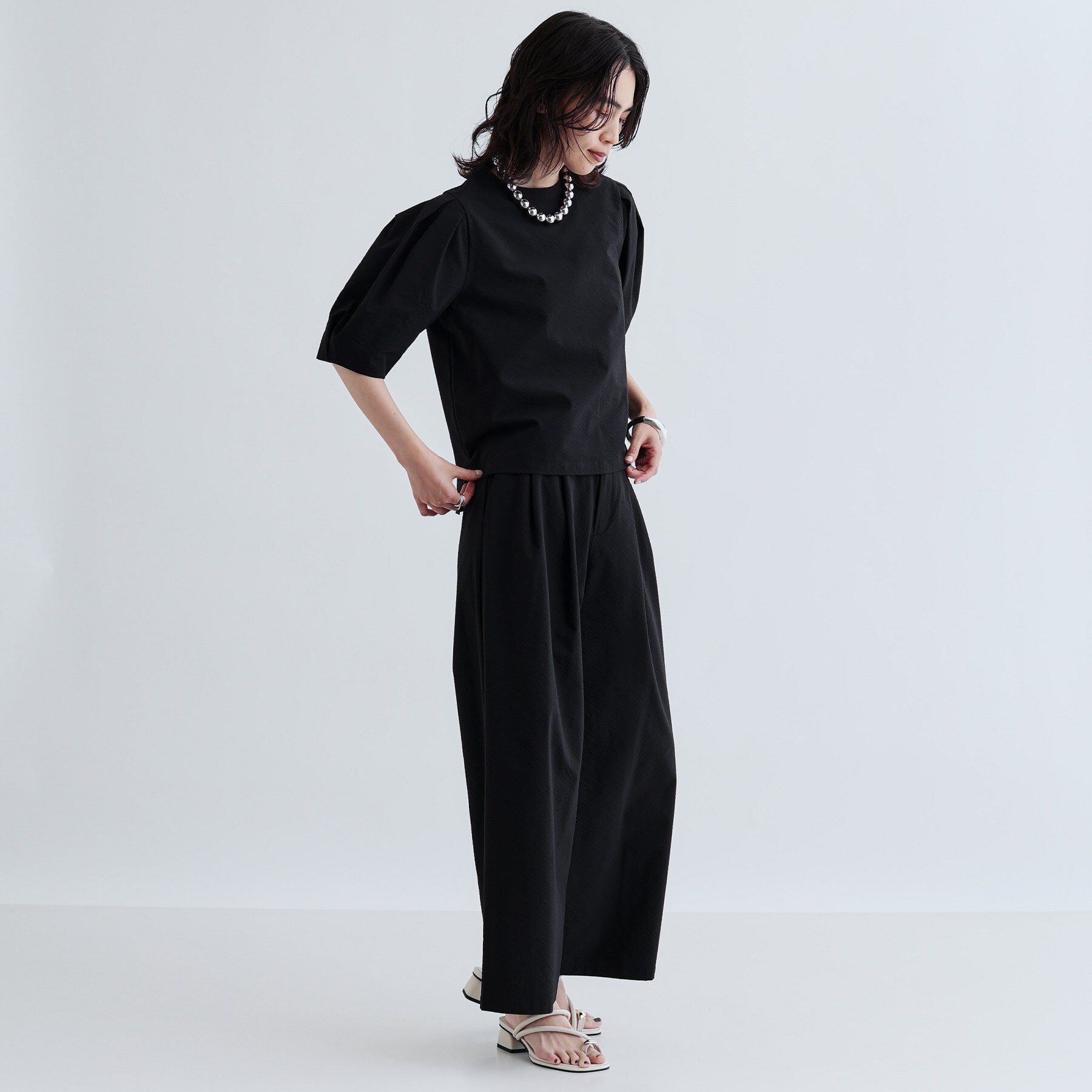 GALLEST「【セットアップ可能】ストライプサッカーワイドパンツ【洗える/カセット服】」|その他|