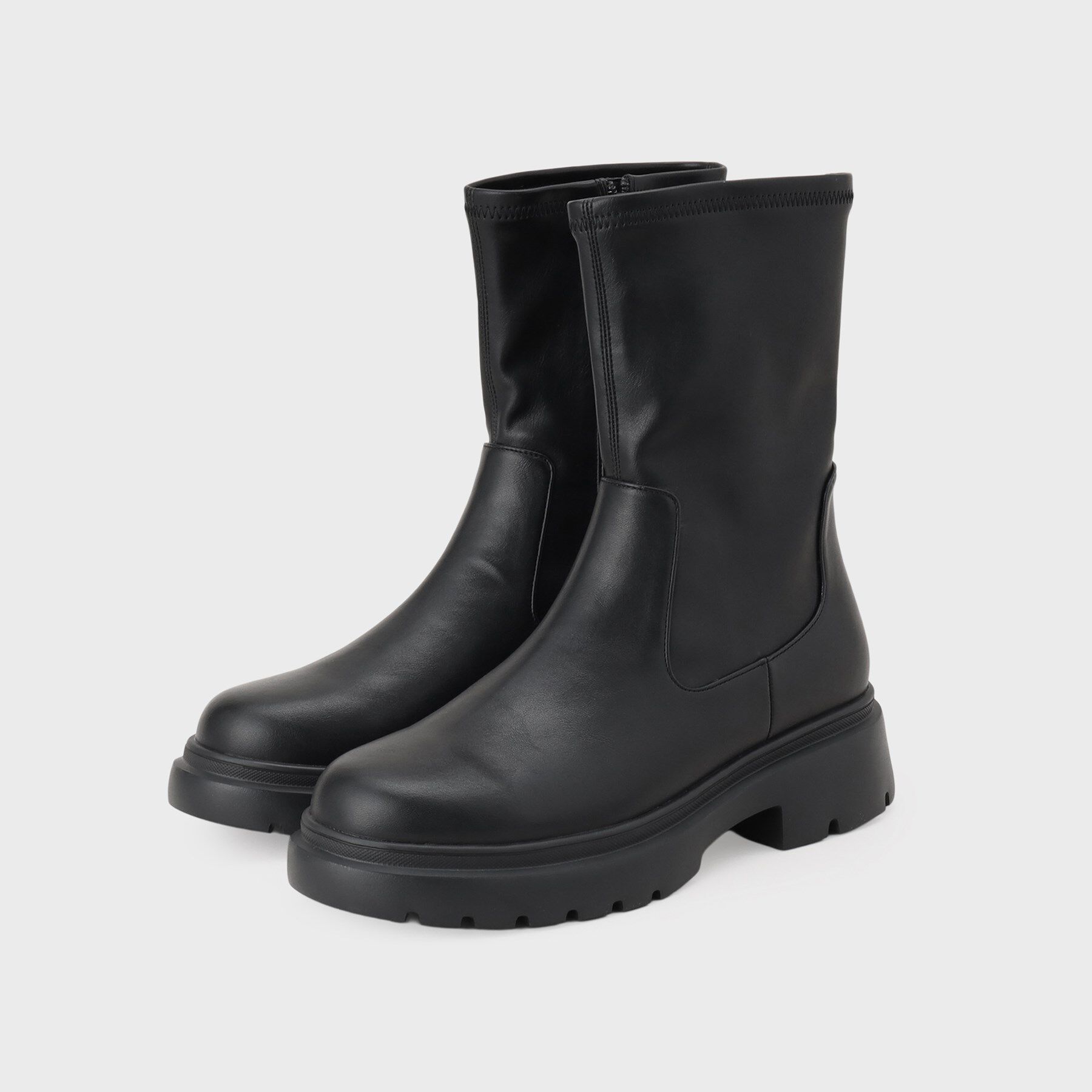 INDIVI「ストレッチミドルブーツ」|ショートブーツ|