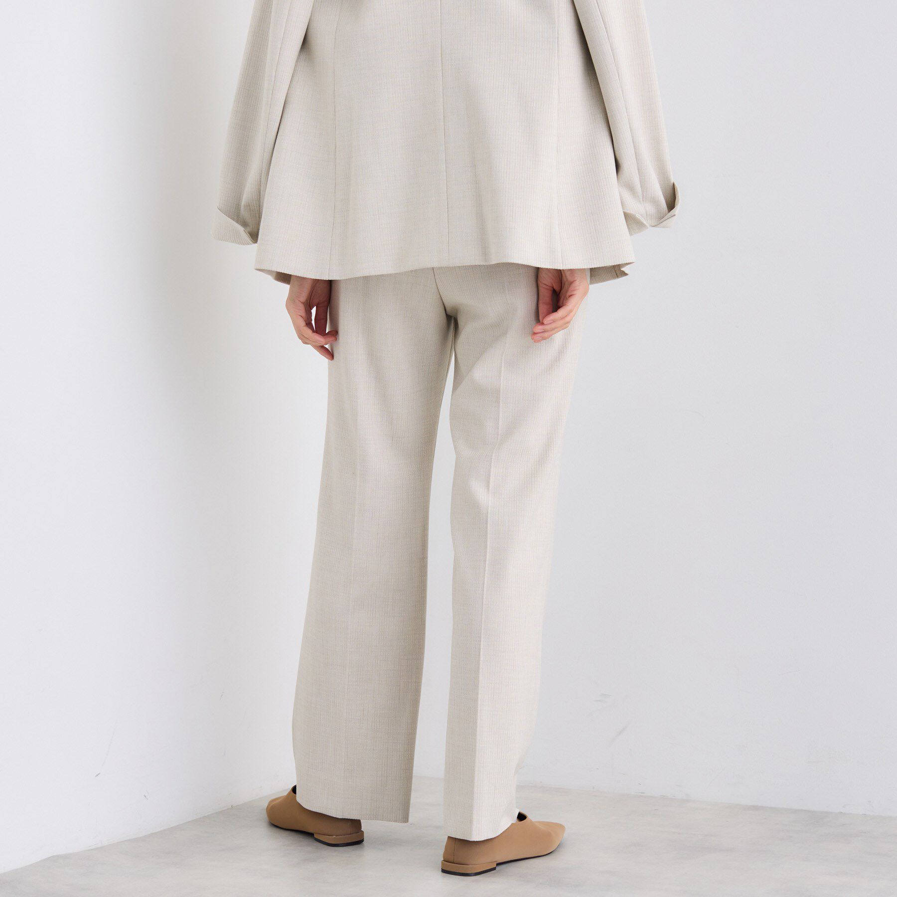 INDIVI「【日本製／通勤スーツ】プレシャスドビー テーパードパンツ」|スーツ|