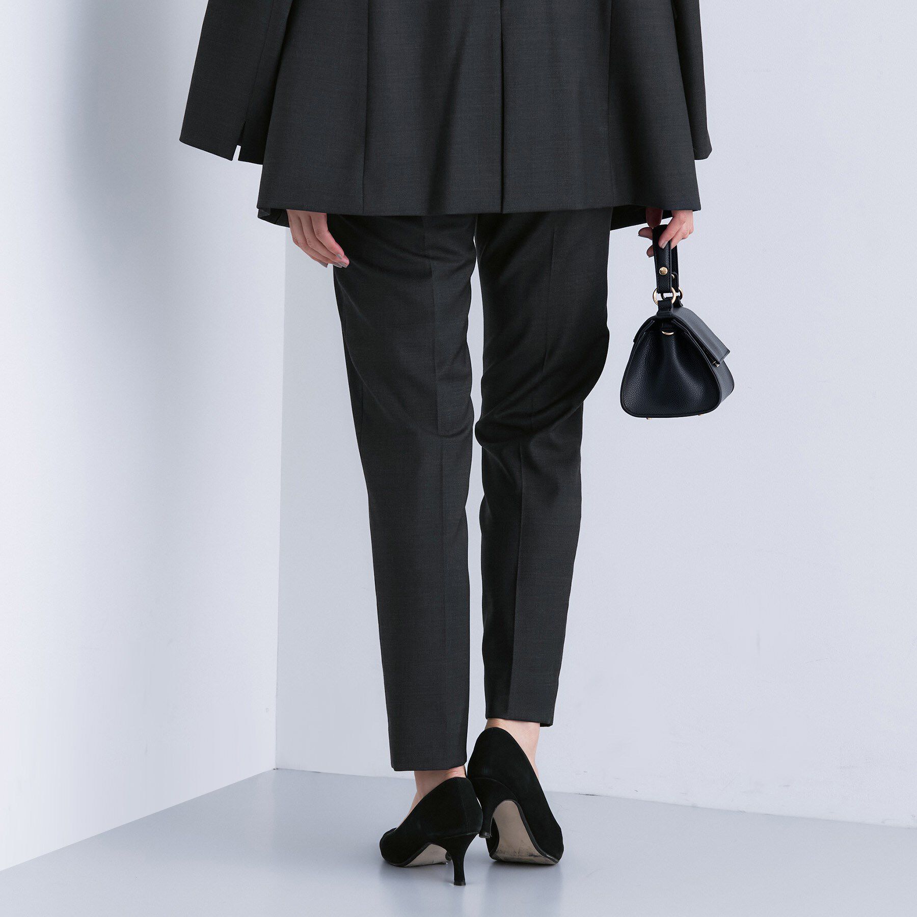 INDIVI「【日本製／スーツ／通勤】シルクウールストレッチ テーパードパンツ」|その他|
