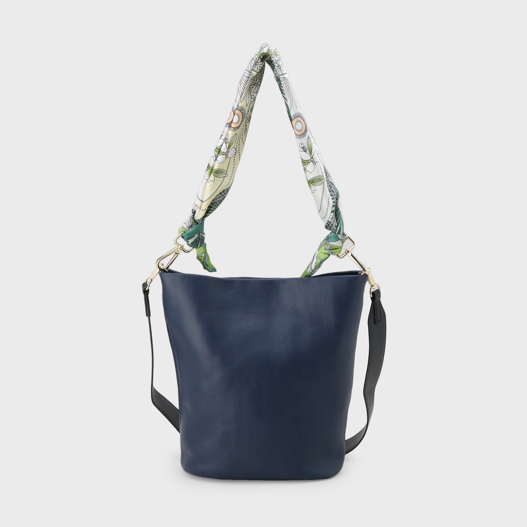 INDIVI「【ハンドル2WAY／A4収納】スカーフハンドル バケツバッグ」|ハンドバッグ|