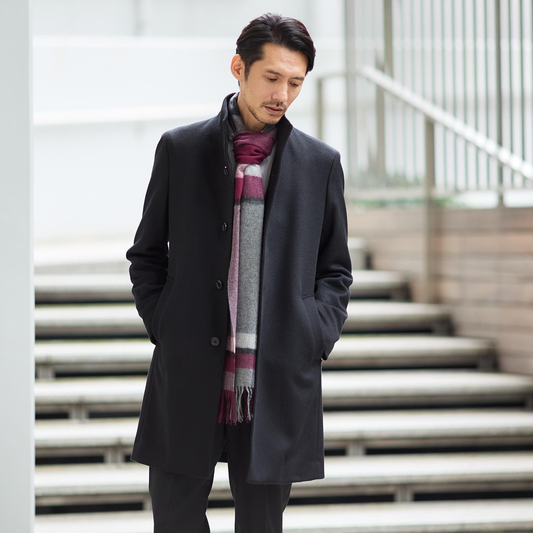 TAKEO KIKUCHI「【ウールカシミヤブレンド】ビーバー調 スタンドカラー コート」|その他|