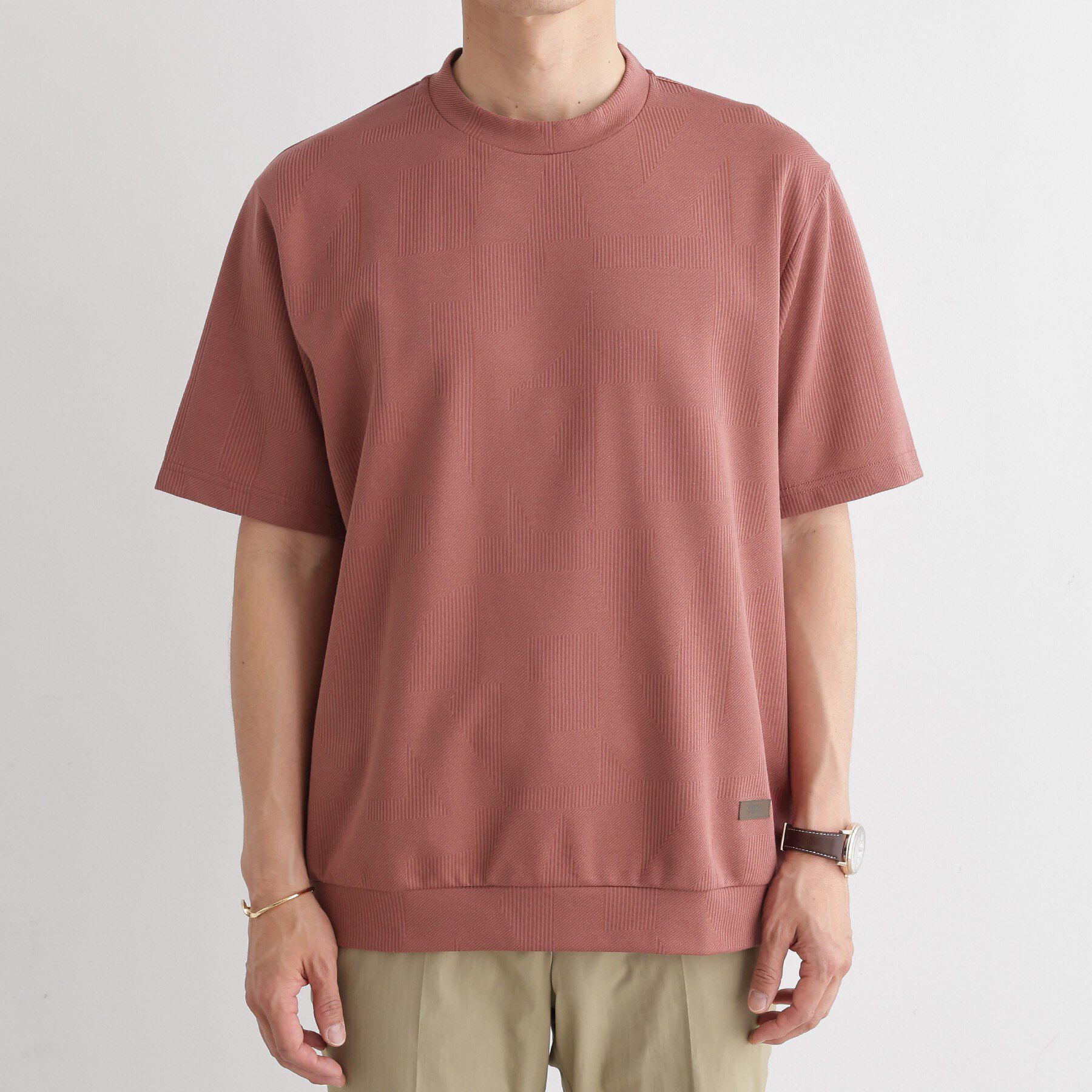 TAKEO KIKUCHI「【尾州ファブリック】 スライドパズル柄 ポンチ プルオーバー」|Tシャツ・カットソー|