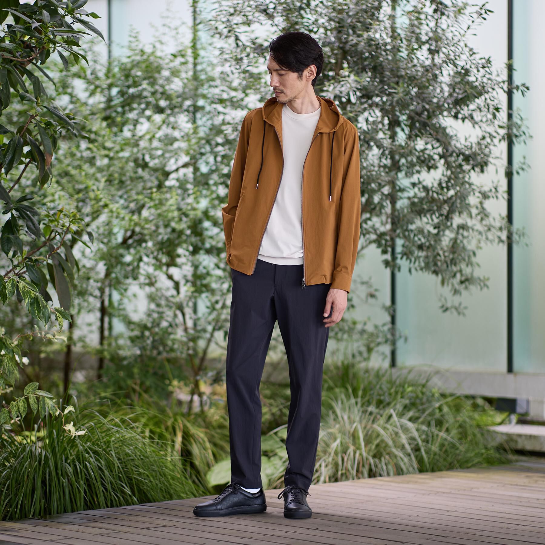 TAKEO KIKUCHI「【3D ナイロン ストレッチ】ジップアップ フードブルゾン」|ブルゾン・スタジャン|