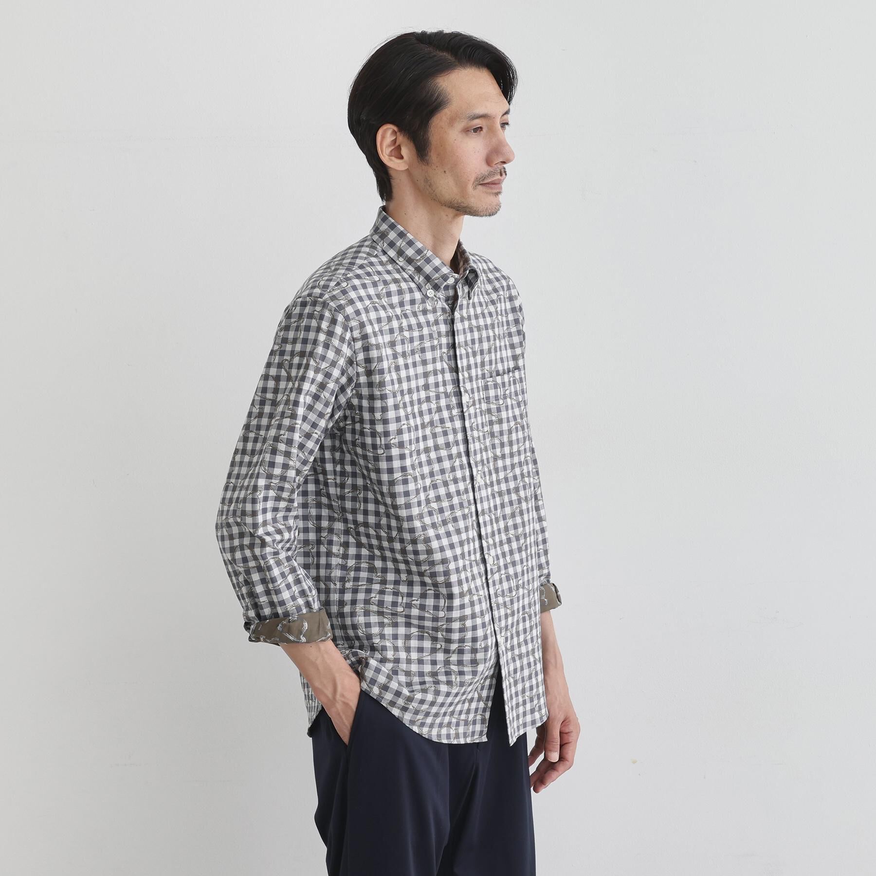 TAKEO KIKUCHI「チェックボーラーガーゼシャツ」|シャツ・ブラウス|