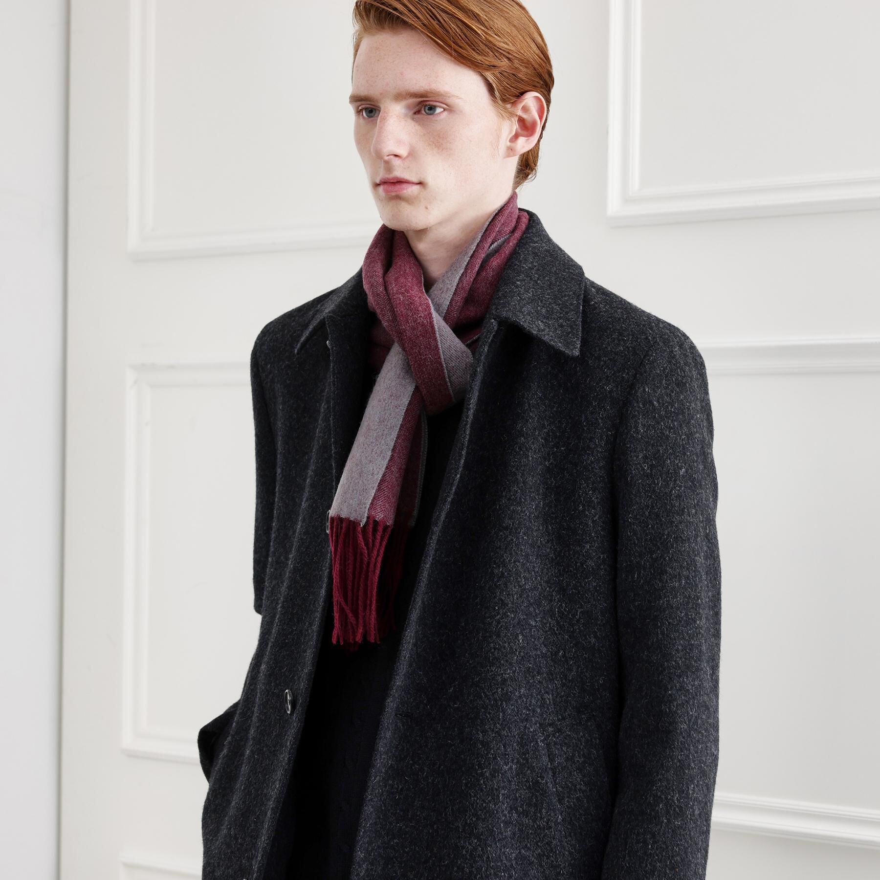 TAKEO KIKUCHI「【ラッピング巾着セット】カシミヤブレンド リバーシブルマフラー」|ストール|