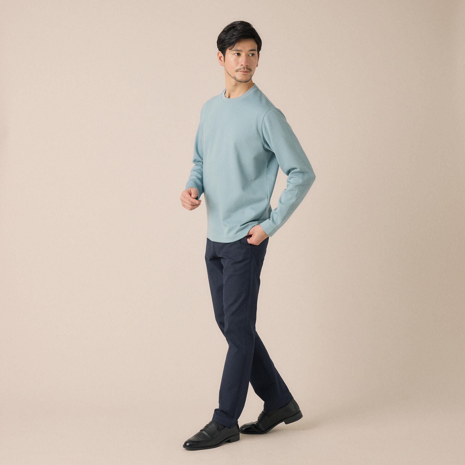 TAKEO KIKUCHI「【尾州ファブリック】ジャガードカットソー」|Tシャツ・カットソー|