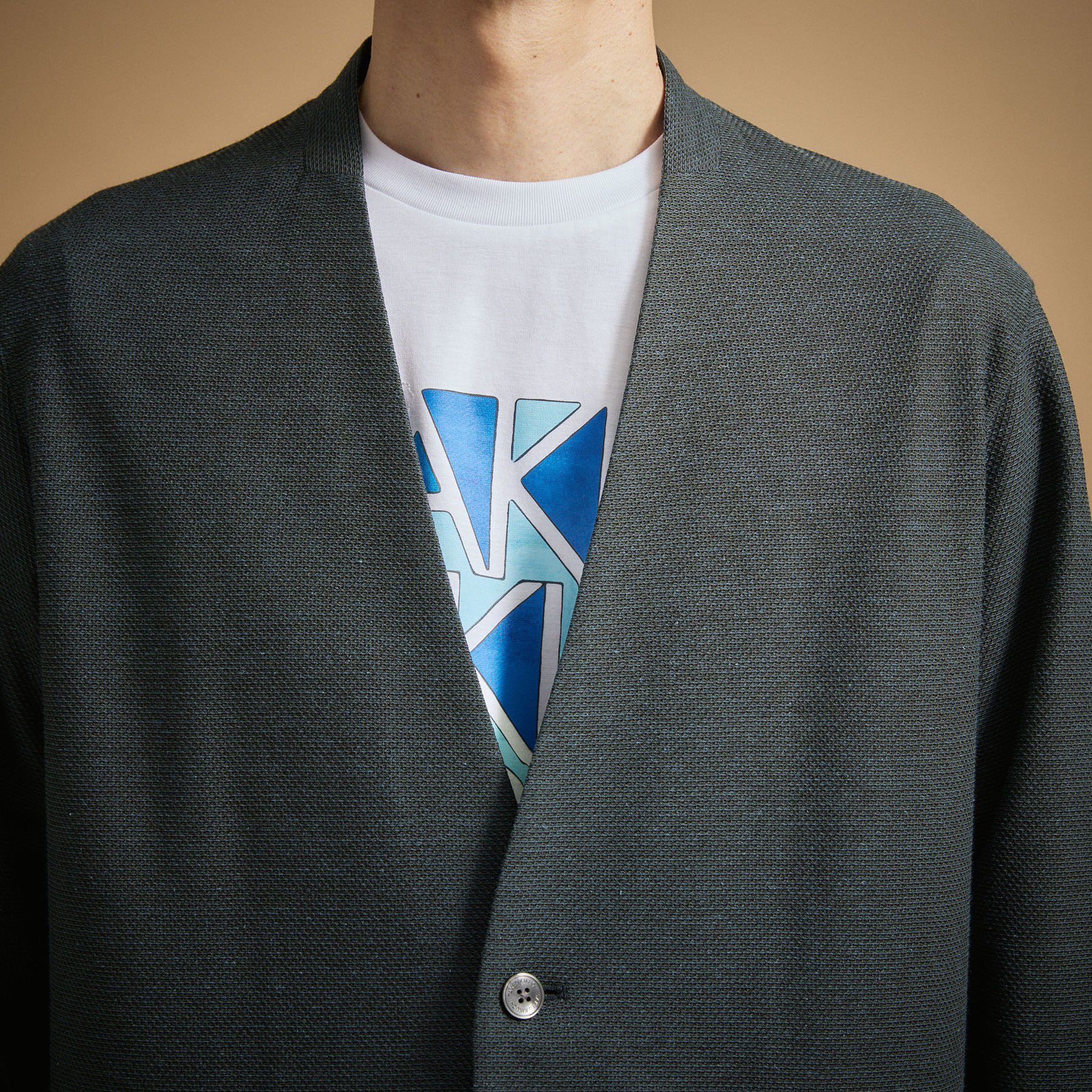 TAKEO KIKUCHI「【抗菌防臭】バーズアイメッシュノーカラージャケット」|ノーカラージャケット|