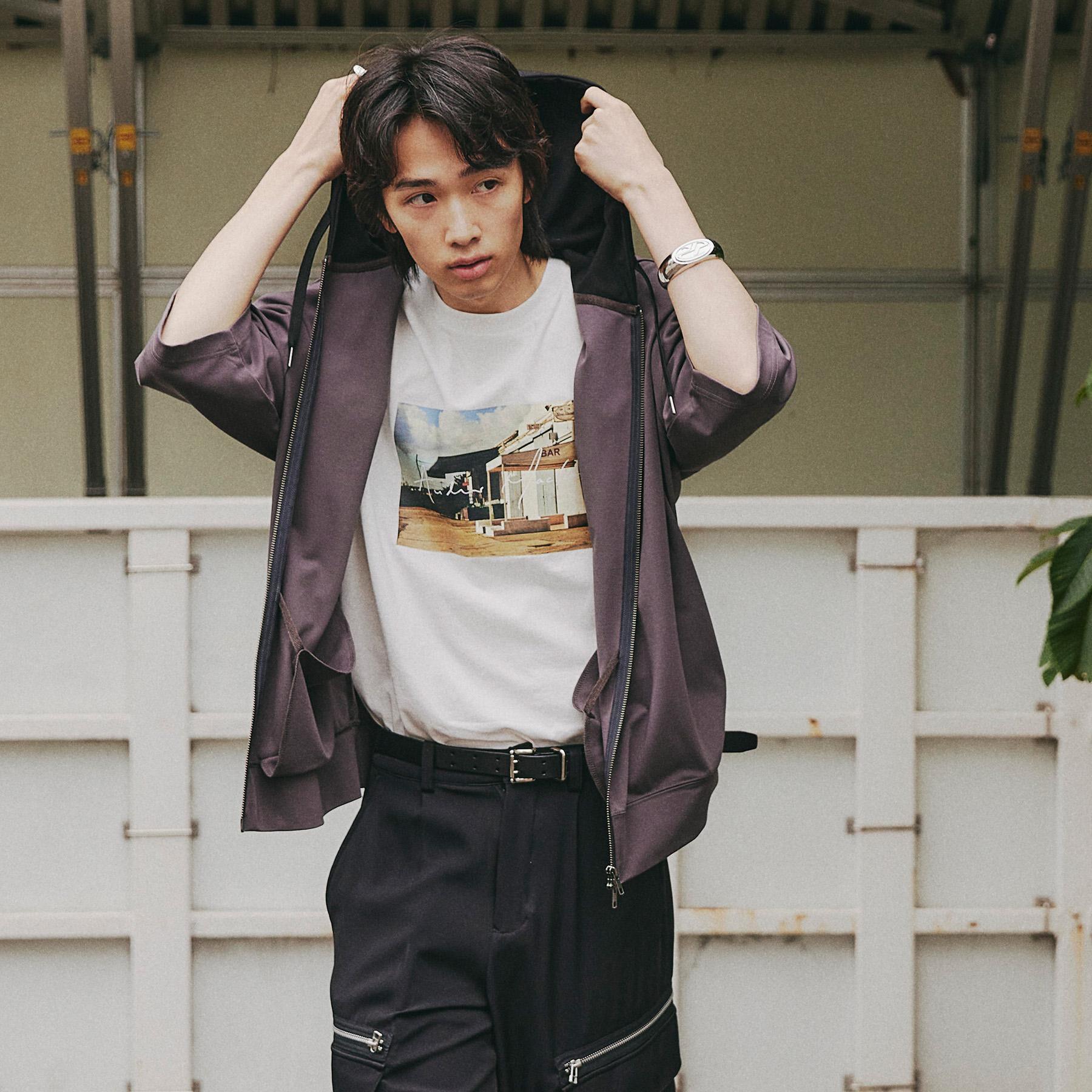 tk.TAKEO KIKUCHI「オーバージップパーカ」|パーカー|チャコールグレー(5