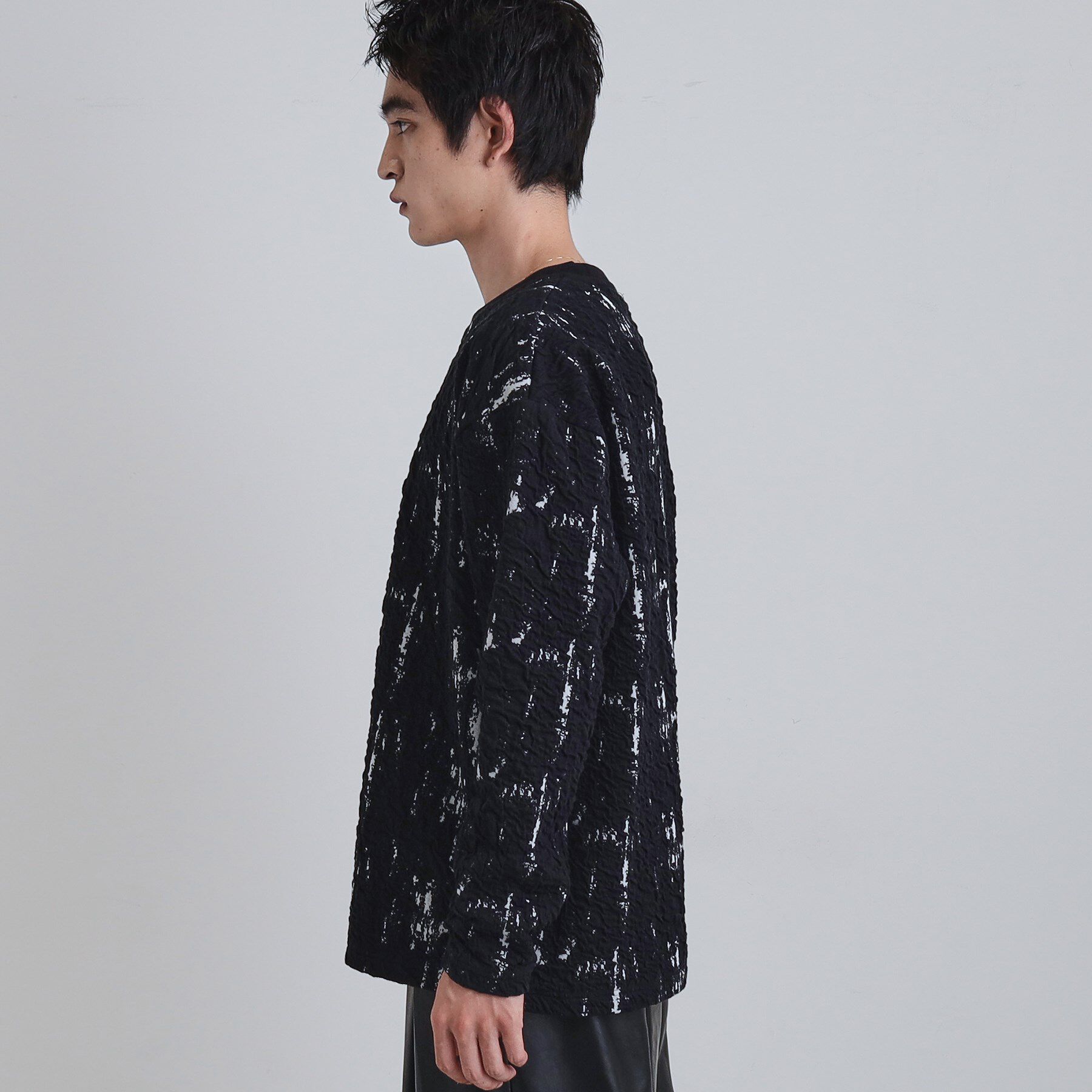 tk.TAKEO KIKUCHI「アブストラクトふくれジャカードプルオーバー」|Tシャツ・カットソー|