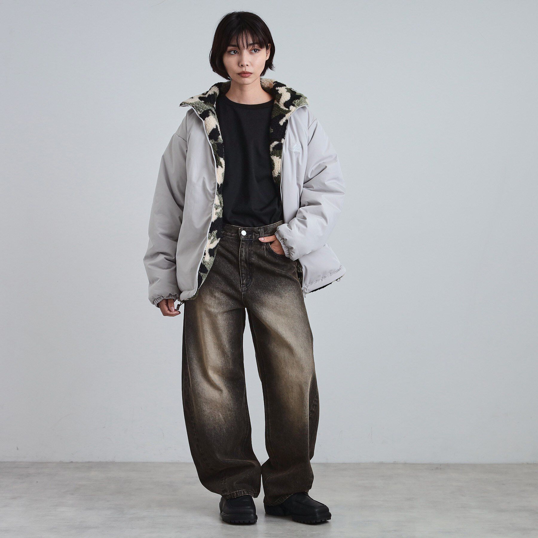 tk.TAKEO KIKUCHI「【WEB限定】リバーシブルボアブルゾン」|ブルゾン・スタジャン|